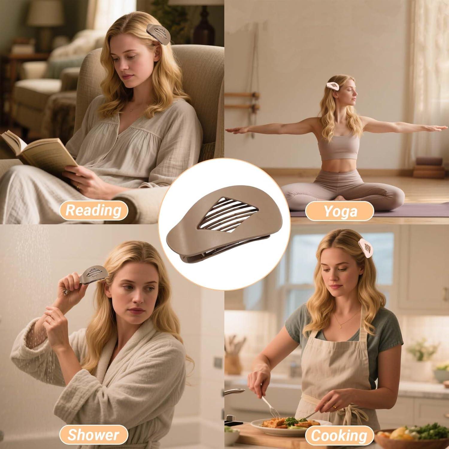 Clip de Pelo Duckbill Elegante y Simple - 4 Piezas para Cabello Grueso