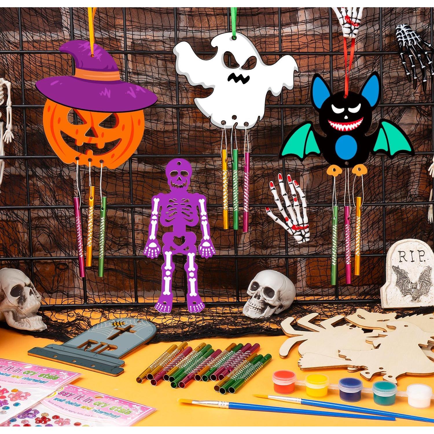 Kit de Campanas de Viento Halloween XJWWHZ 9 Piezas Manualidades
