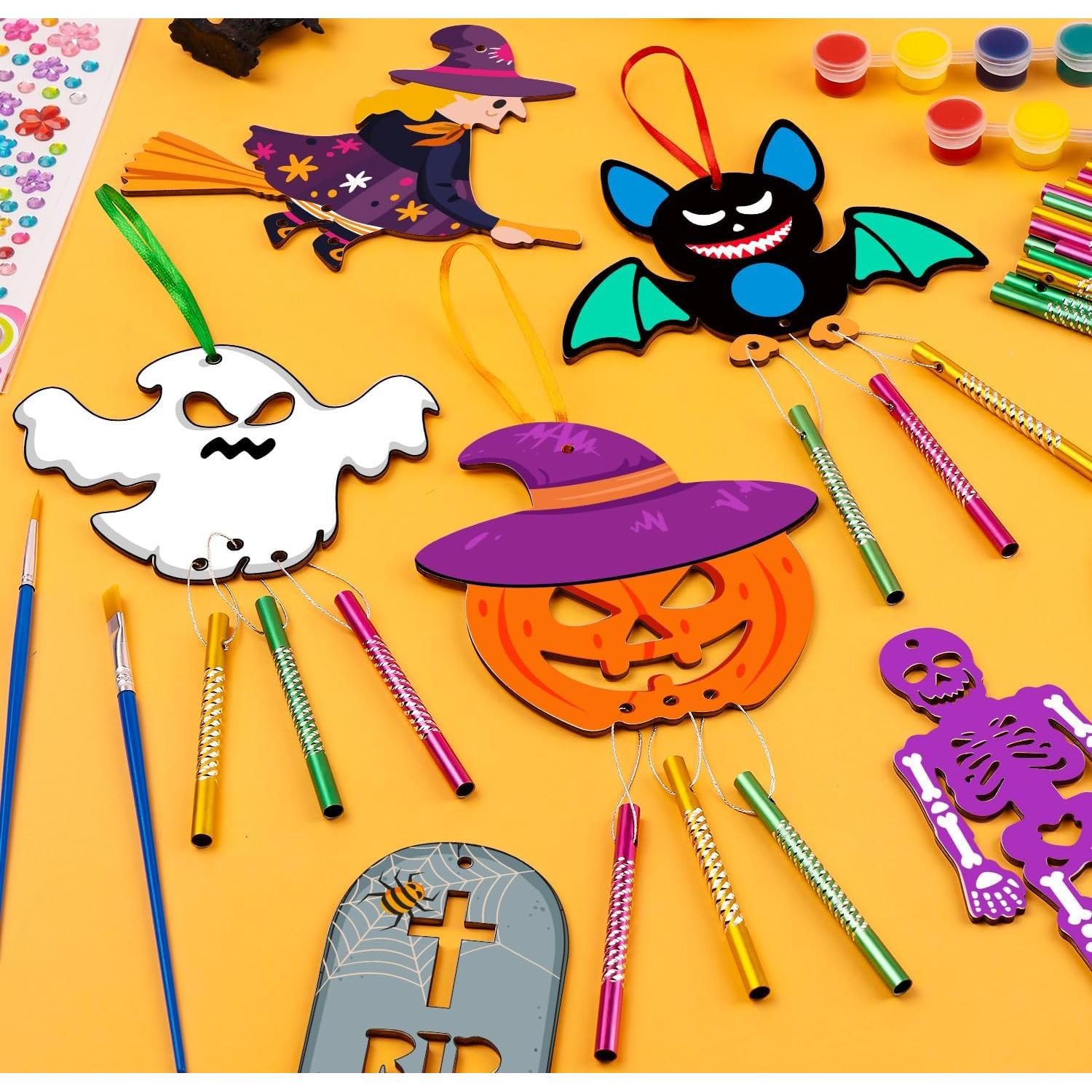 Kit de Campanas de Viento Halloween XJWWHZ 9 Piezas Manualidades