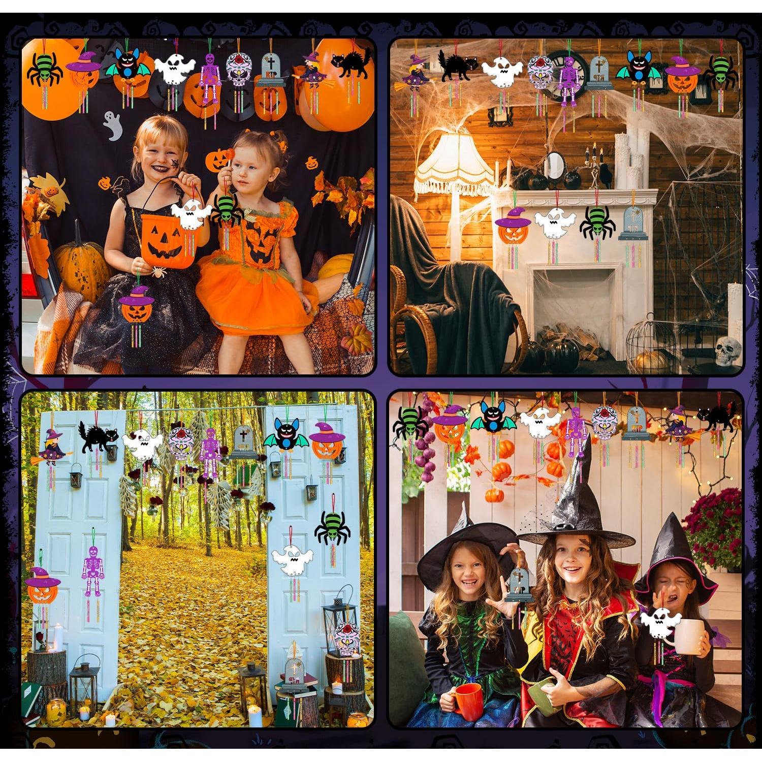 Kit de Campanas de Viento Halloween XJWWHZ 9 Piezas Manualidades