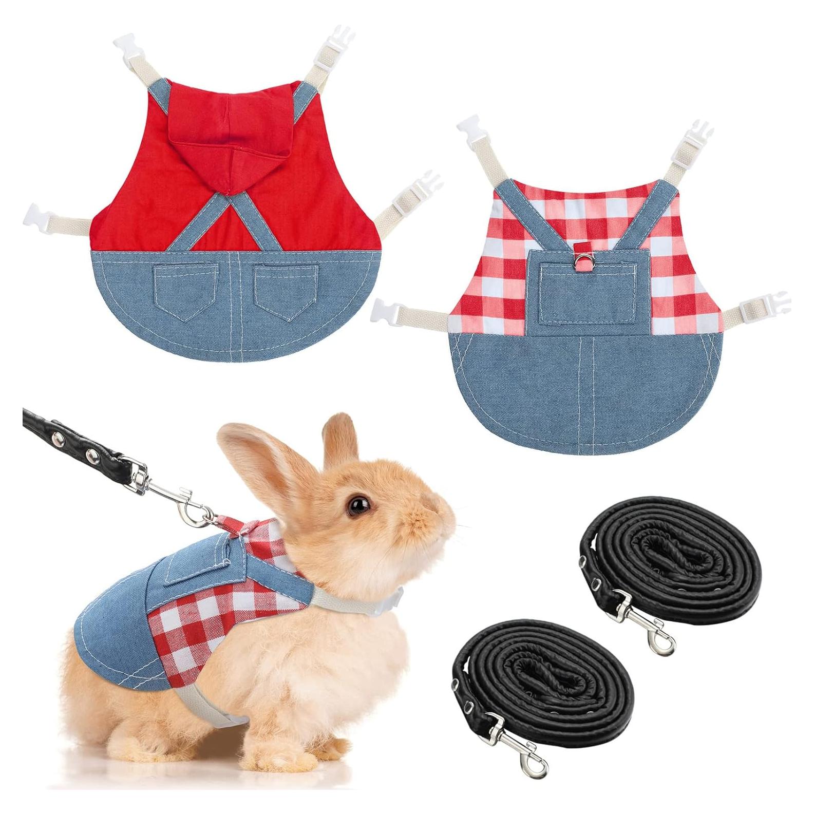 Arnés y Correa para Conejos Saintrygo Pequeño Rojo 4 Piezas