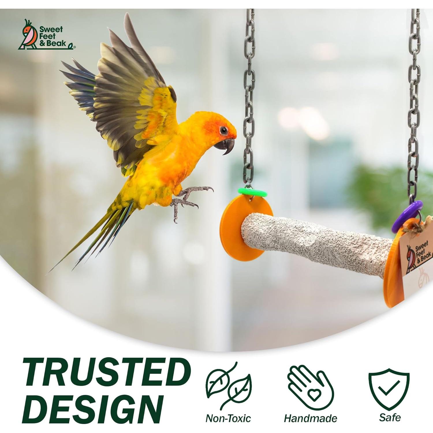 Columpio de Pájaro Sweet Feet and Beak 11.43 cm Azul