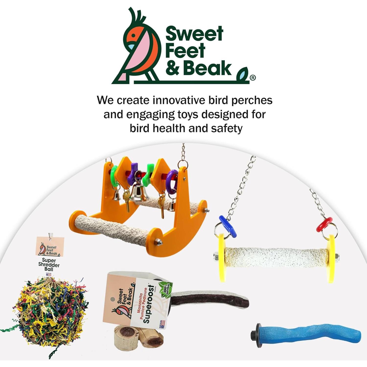 Columpio de Pájaro Sweet Feet and Beak 11.43 cm Azul