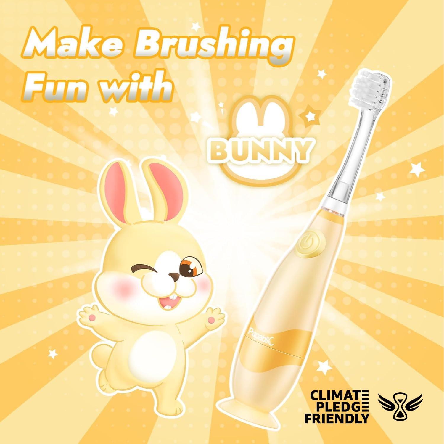 Cepillo de dientes eléctrico Papablic Conejo para niños 1-3 años