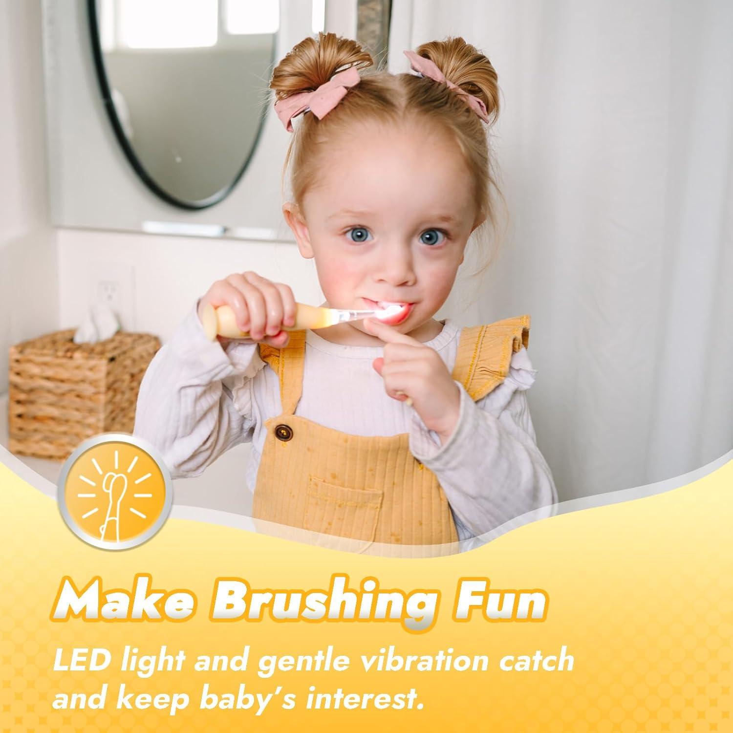 Cepillo de dientes eléctrico Papablic Conejo para niños 1-3 años