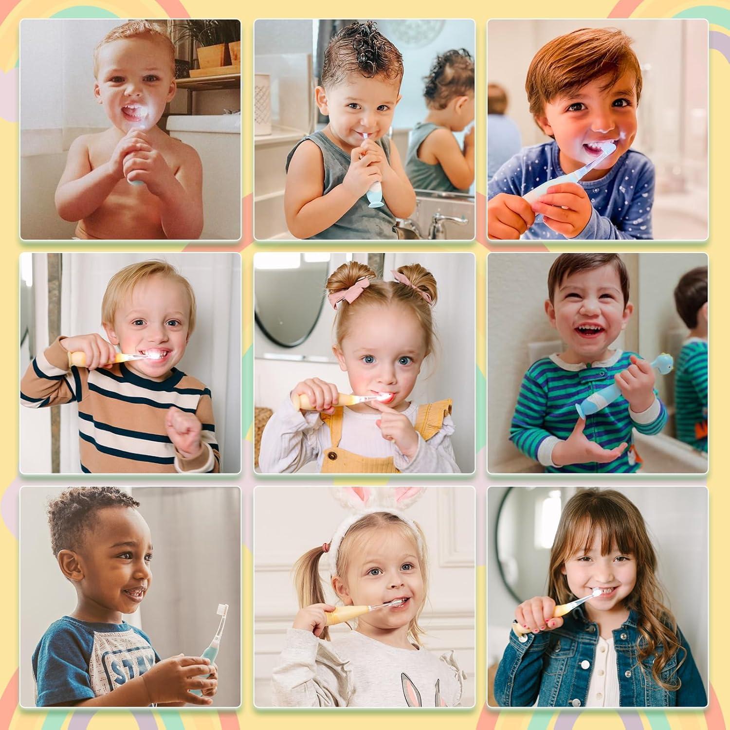 Cepillo de dientes eléctrico Papablic Conejo para niños 1-3 años