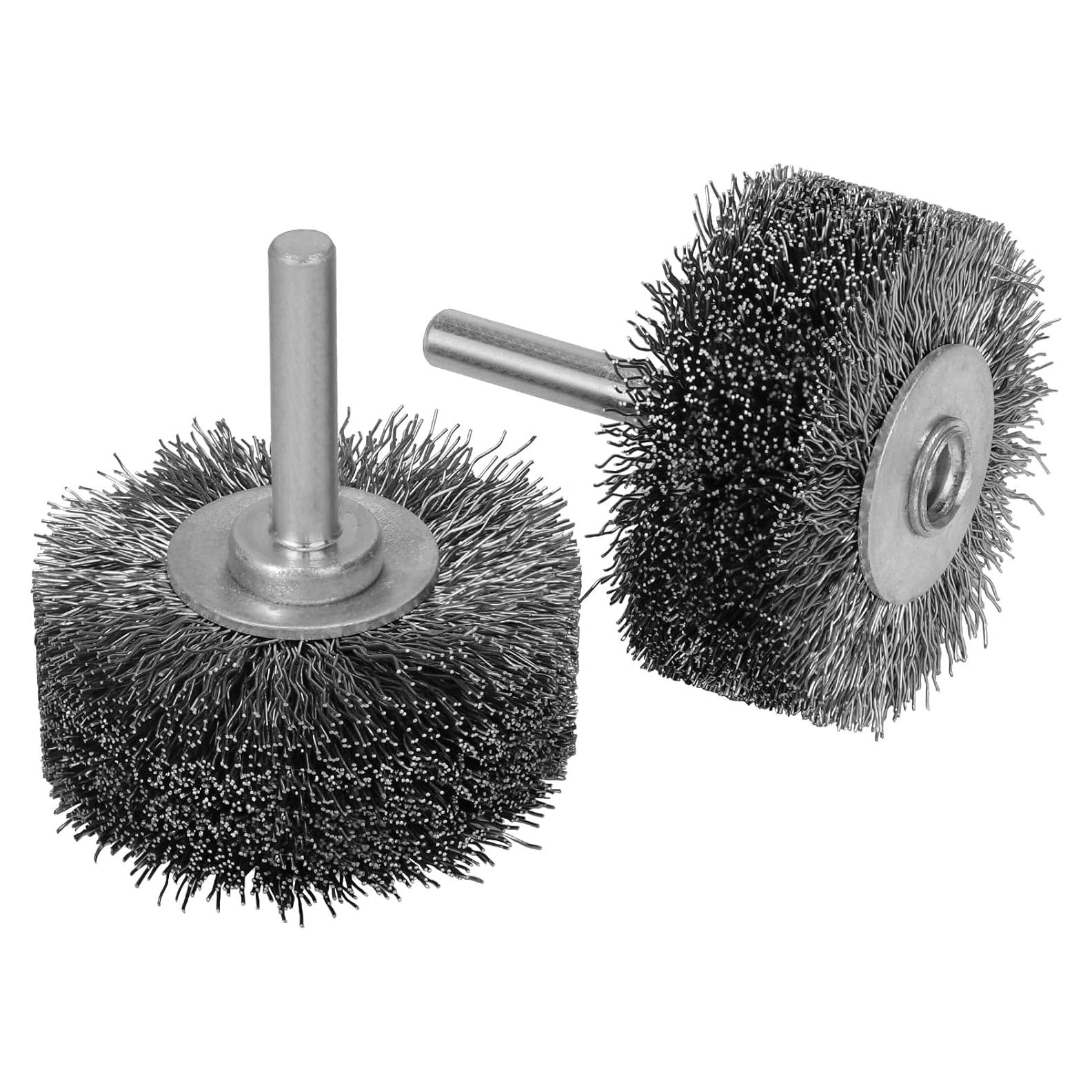 Paquete de 2 cepillos de alambre Baisiky 5.08 cm para taladro