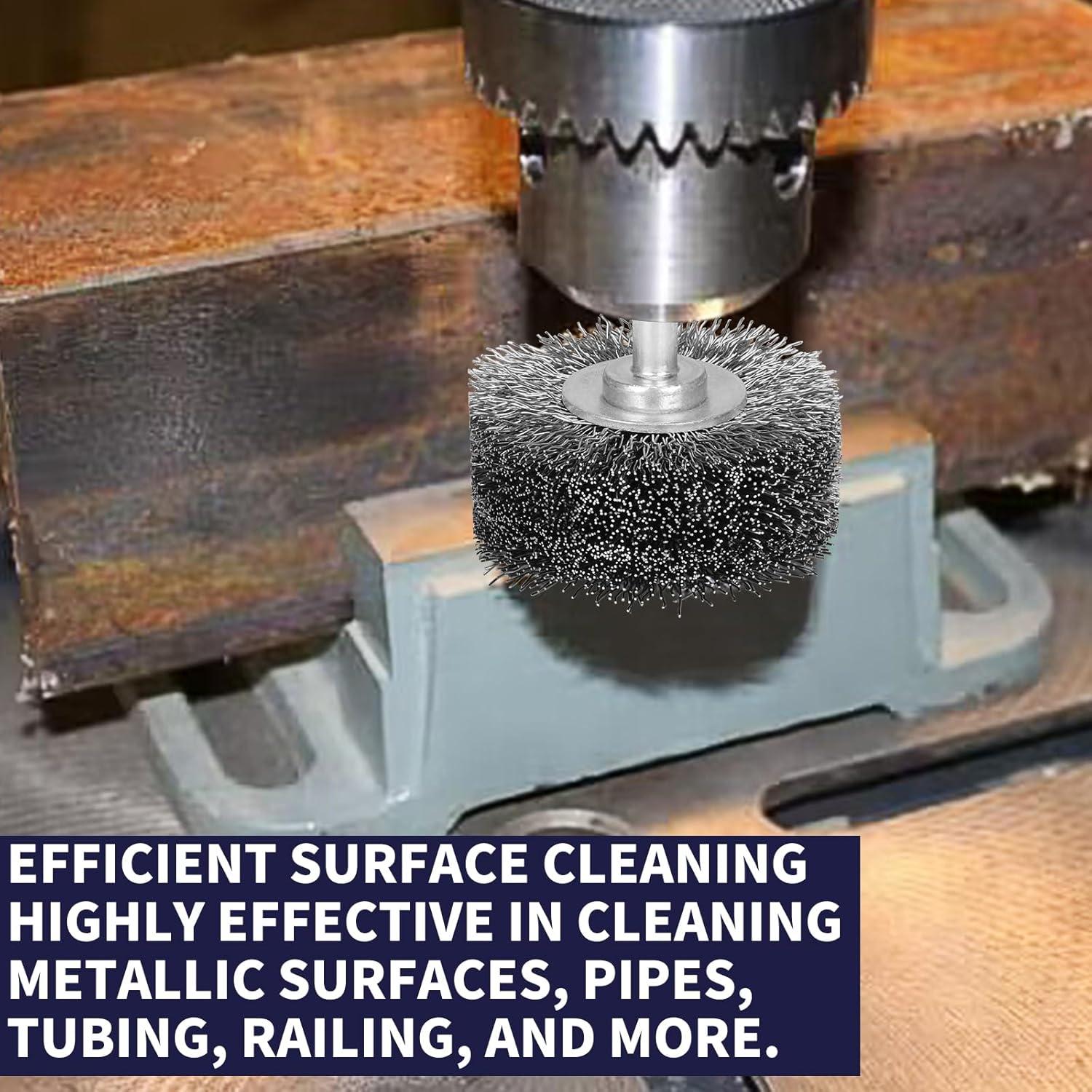 Paquete de 2 cepillos de alambre Baisiky 5.08 cm para taladro