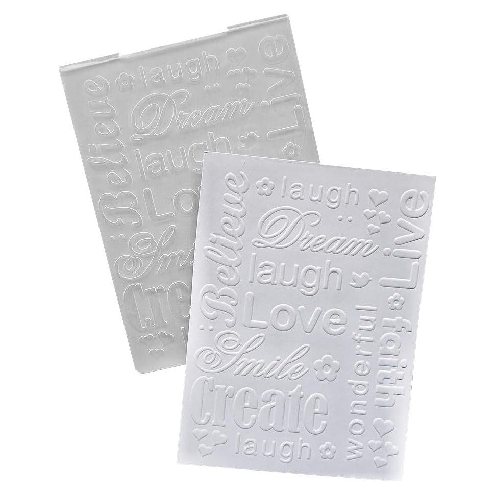 Carpeta de Embossing DIYology Palabras de Deseo 10.6x14.5 cm