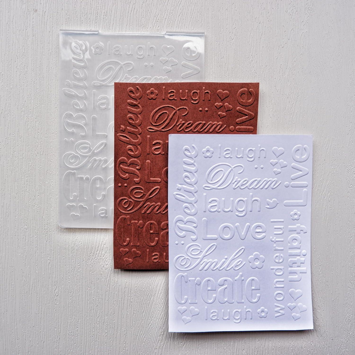 Carpeta de Embossing DIYology Palabras de Deseo 10.6x14.5 cm