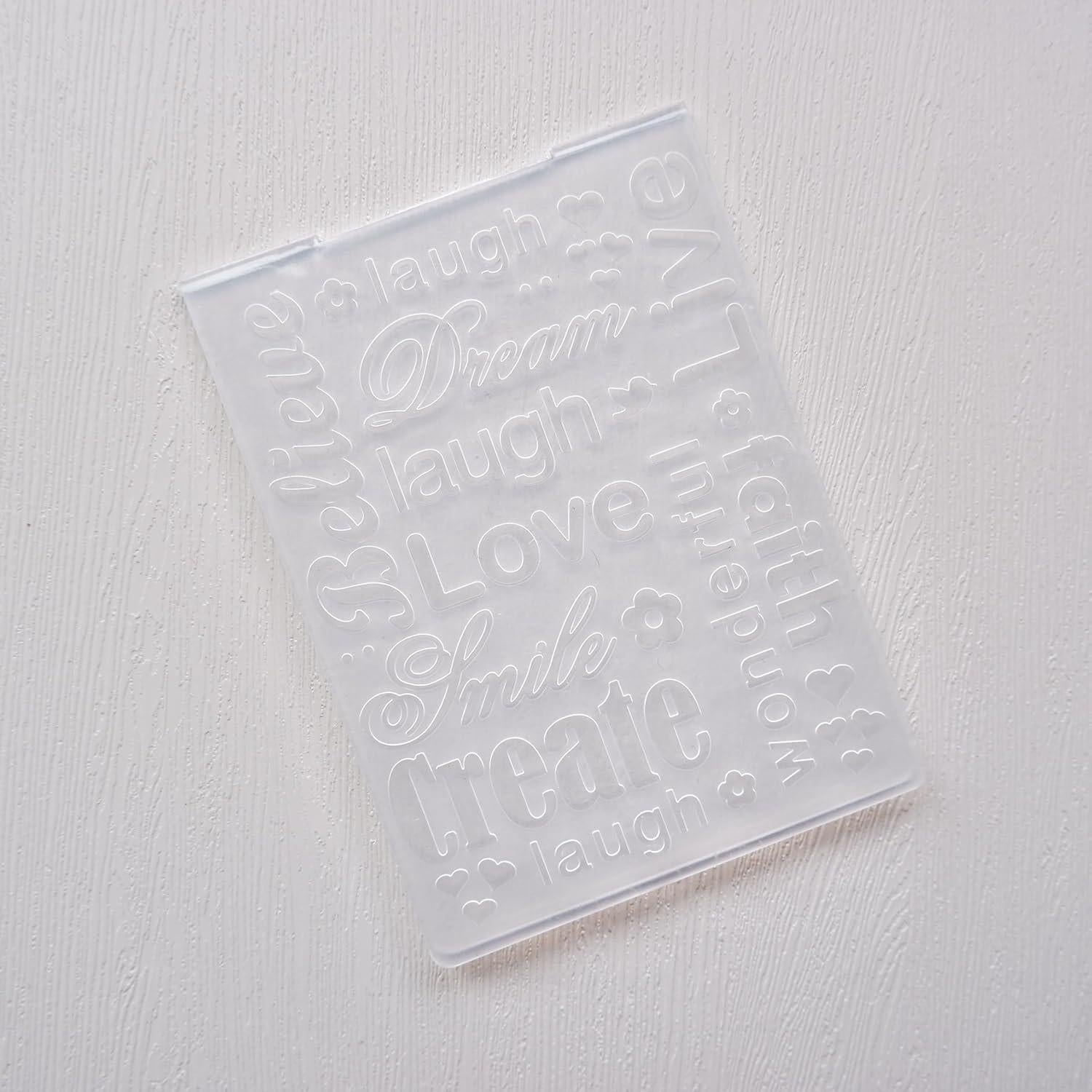Carpeta de Embossing DIYology Palabras de Deseo 10.6x14.5 cm