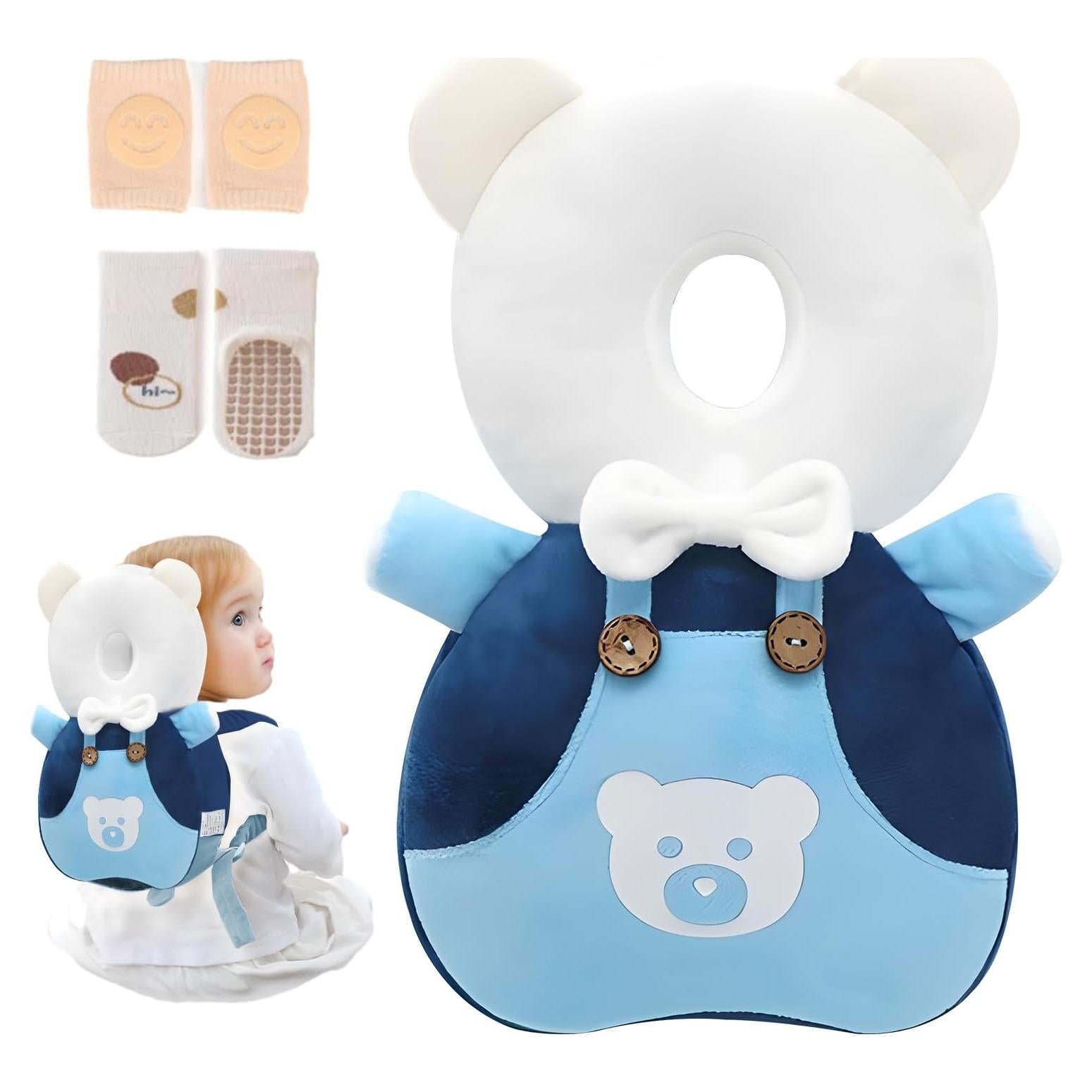 Mochila Protector de Cabeza Bebé AUKOUPCIL Ajustable Osos