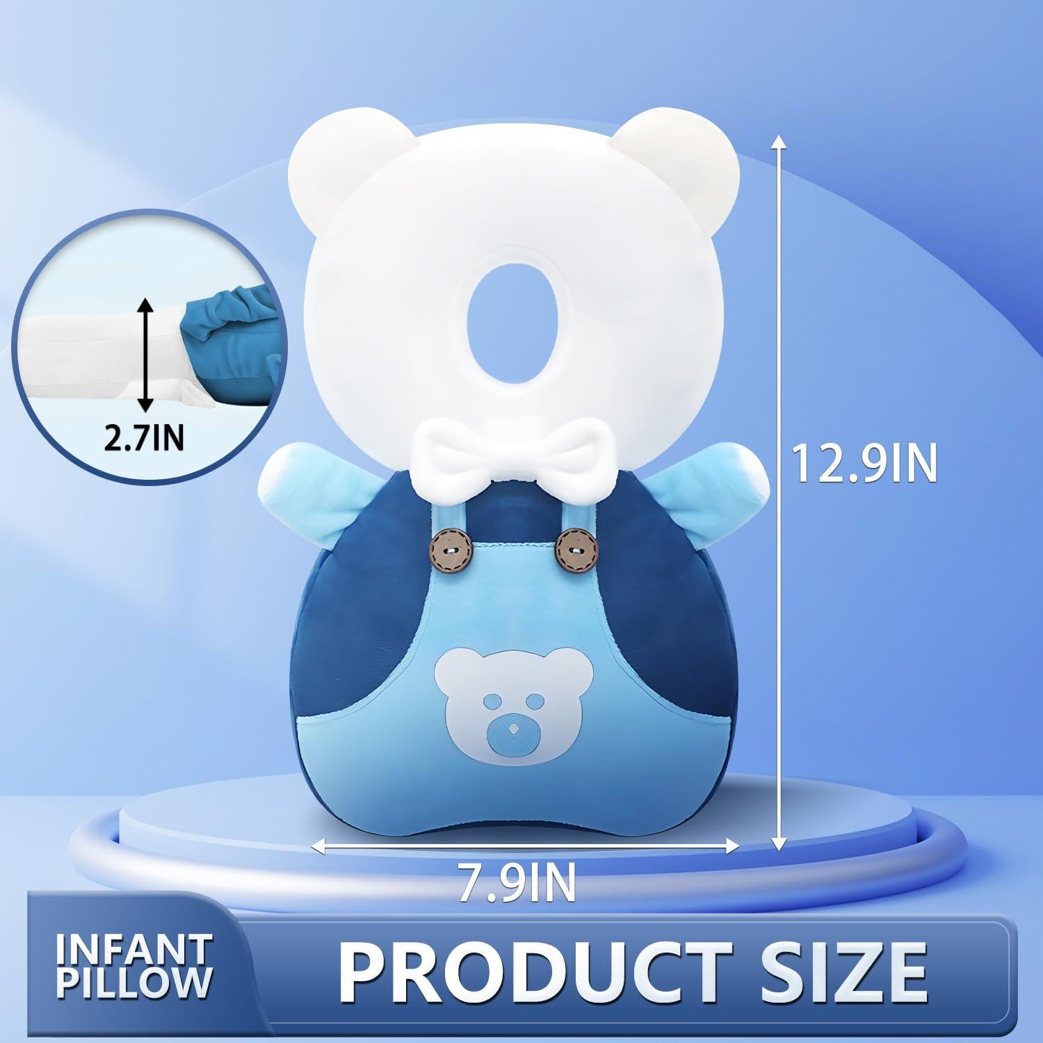 Mochila Protector de Cabeza Bebé AUKOUPCIL Ajustable Osos