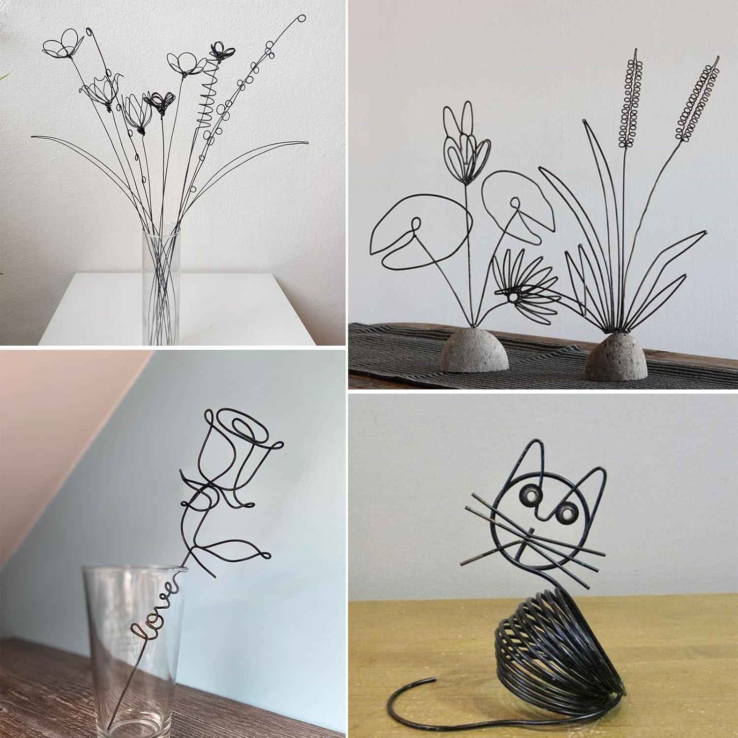 Alambre de Aluminio 14 Calibres Negro 29 Metros para Manualidades