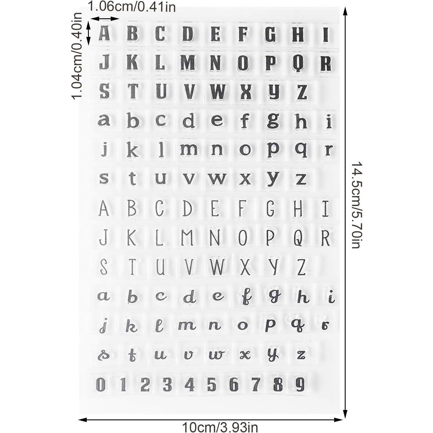 Sello Transparente Alfabeto Tyenaza 10x15 cm Letras y Números