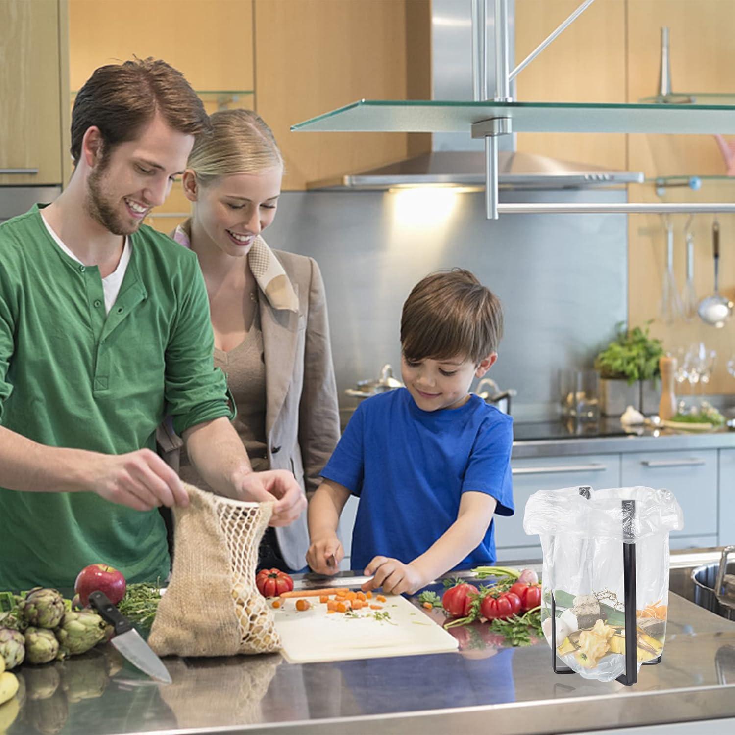 Soporte Multifuncional para Secar Copas y Bolsas de Plástico Negro
