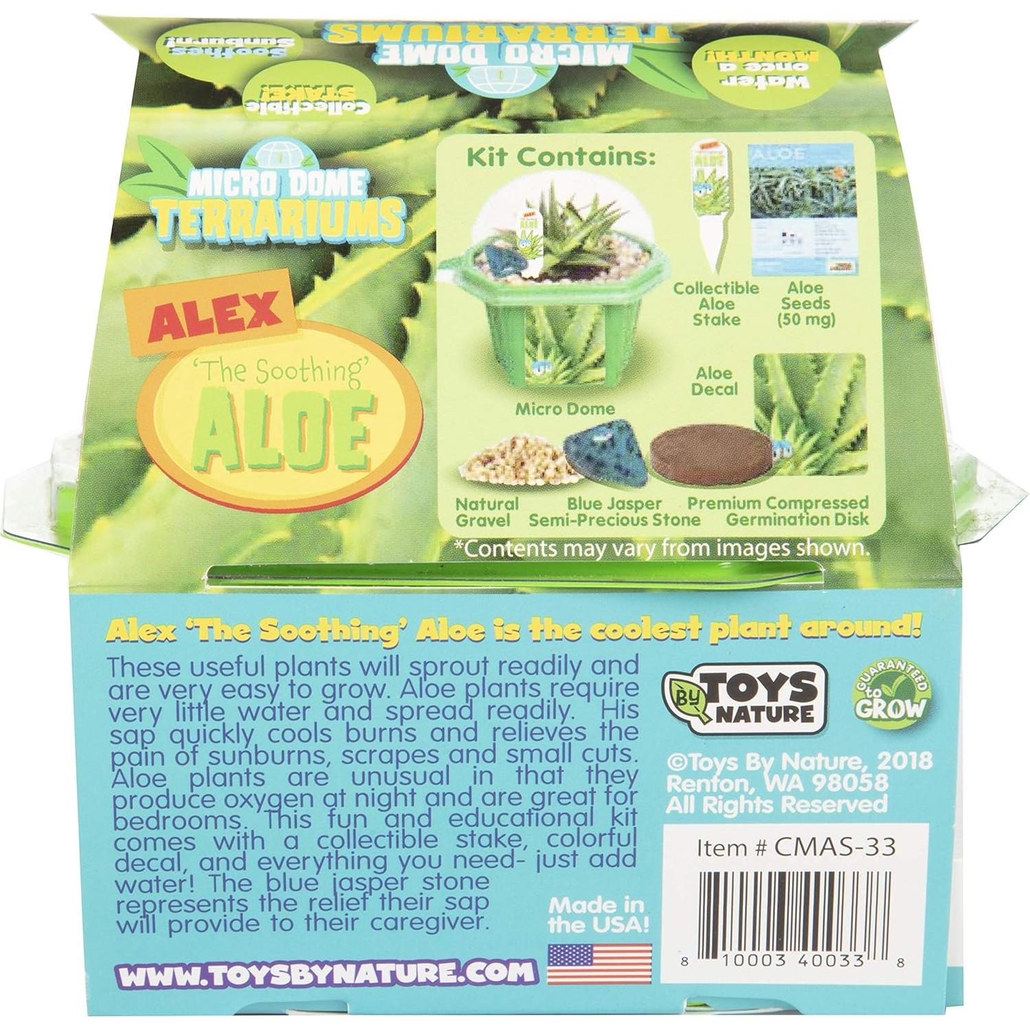 Kit de Terrario Alex El Aloe Calmante Toys By Nature - Cultiva tu Planta Mascota