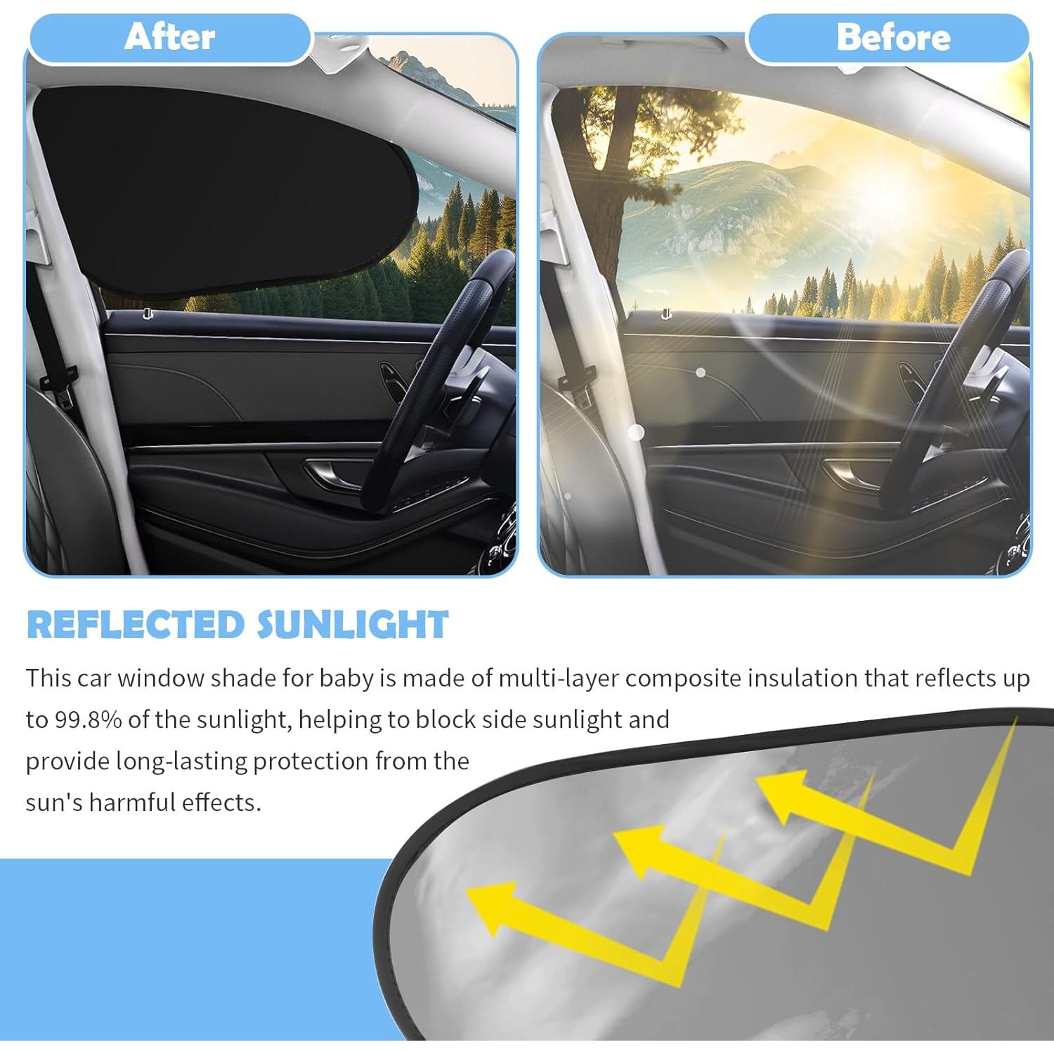 Sombrillas para Ventanas de Coche Figpade 48x35cm 2PCS