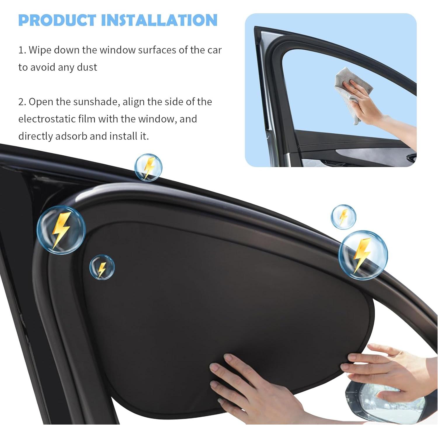 Sombrillas para Ventanas de Coche Figpade 48x35cm 2PCS