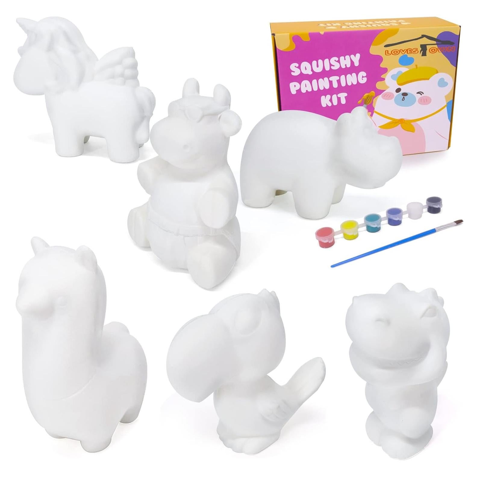 Kit de Pintura LovesTown Squishies Animales 6 Piezas DIY