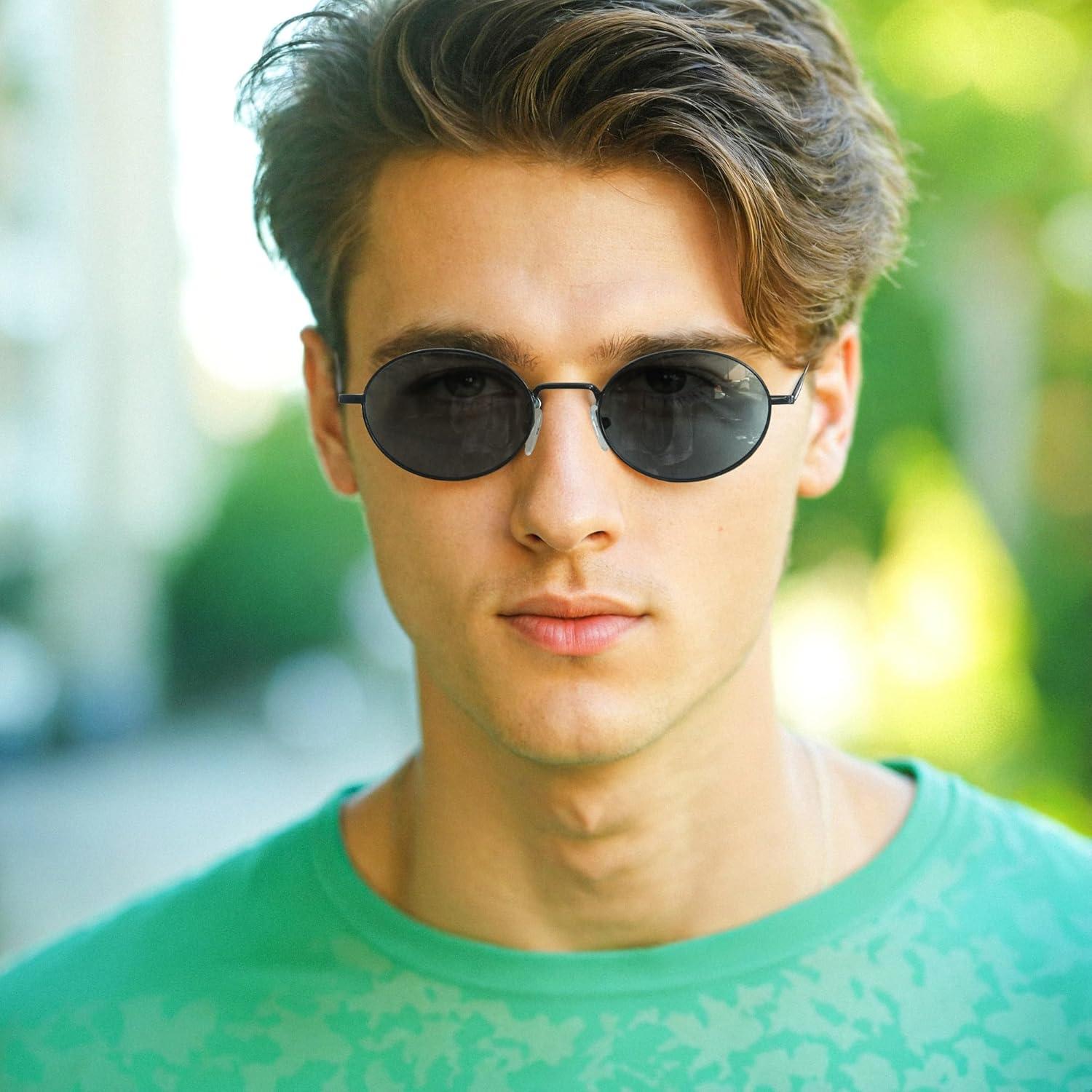 Gafas de sol retro ovaladas ZENOTTIC UV400 polarizadas unisex