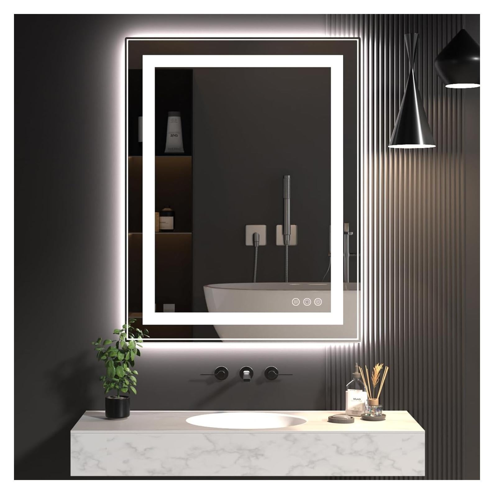 Espejo de Baño LED AUATZ 81x61 cm Iluminado Anti-Vaho