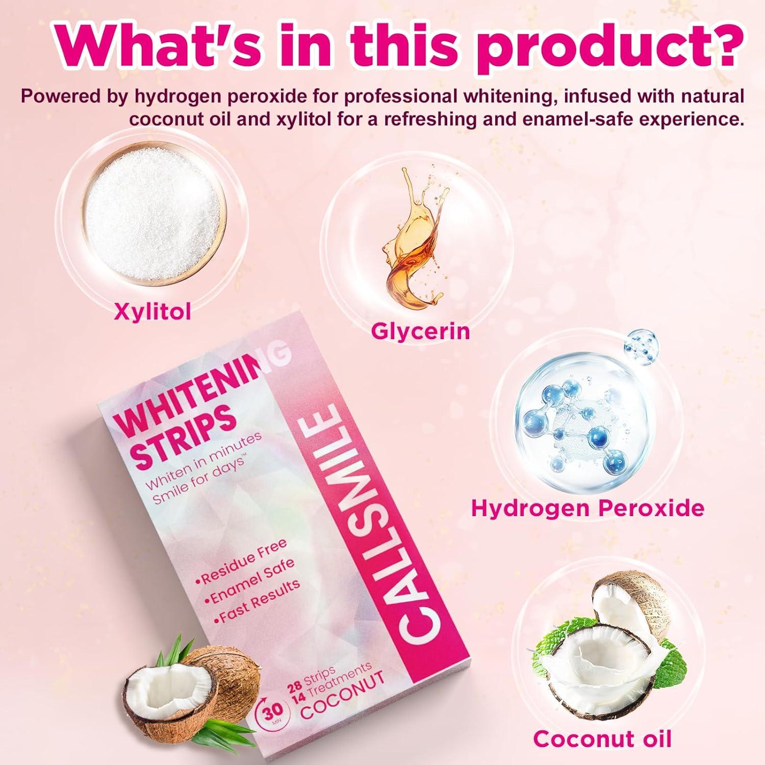 Tiras Blanqueadoras de Dientes CALLSMILE Coco - 28 Tiras