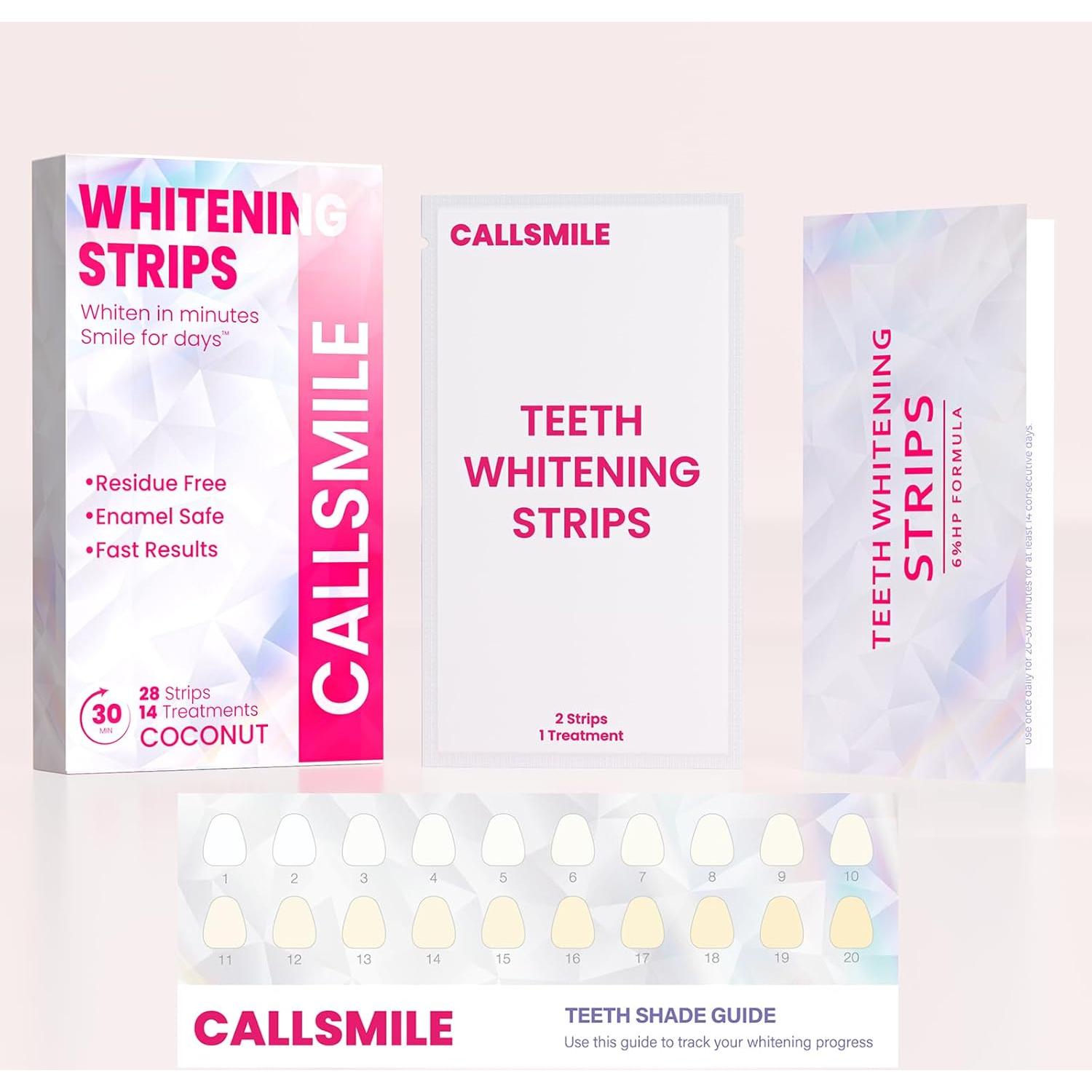 Tiras Blanqueadoras de Dientes CALLSMILE Coco - 28 Tiras