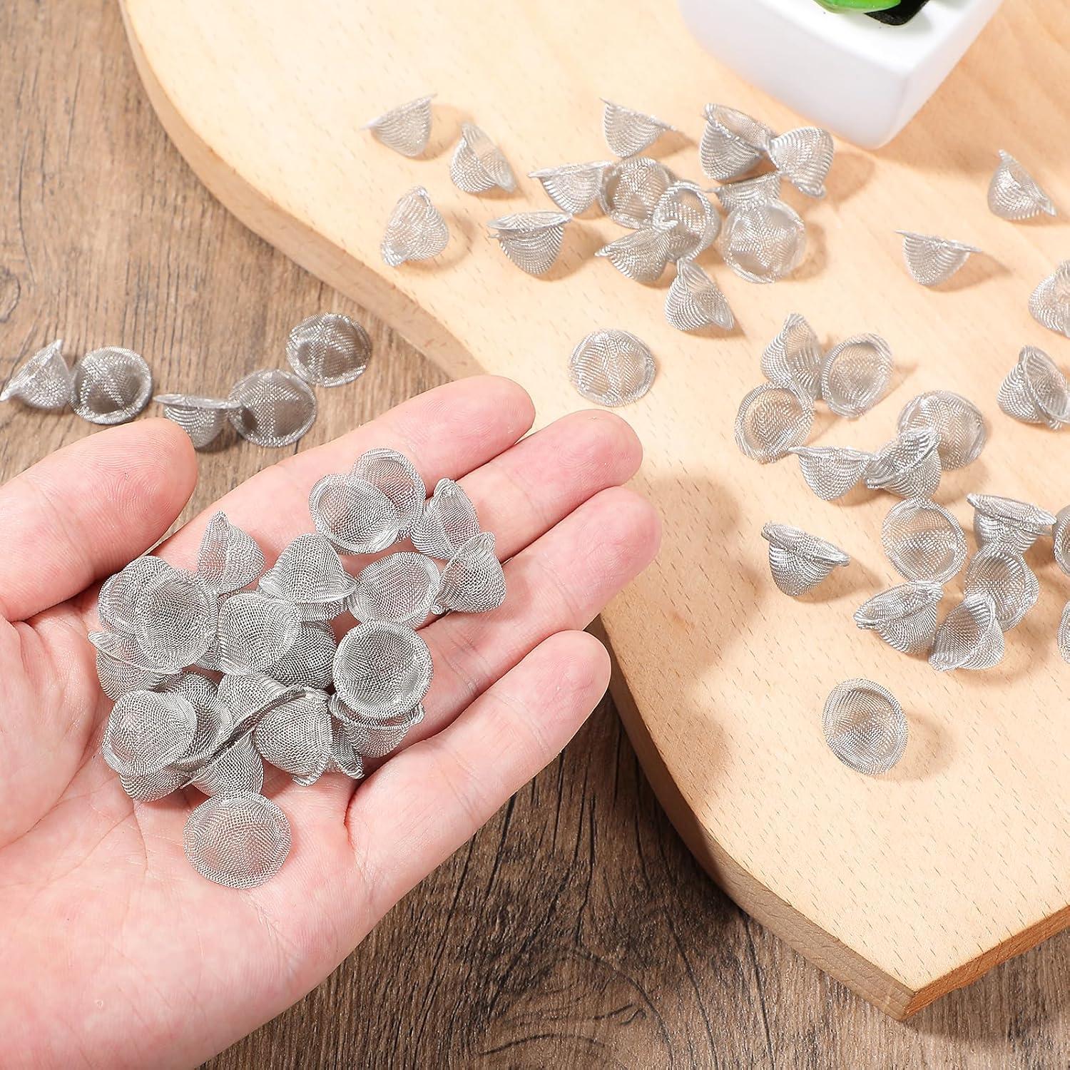 60 Filtros de Pantalla de Tazón Acero Inoxidable 16mm Reutilizables