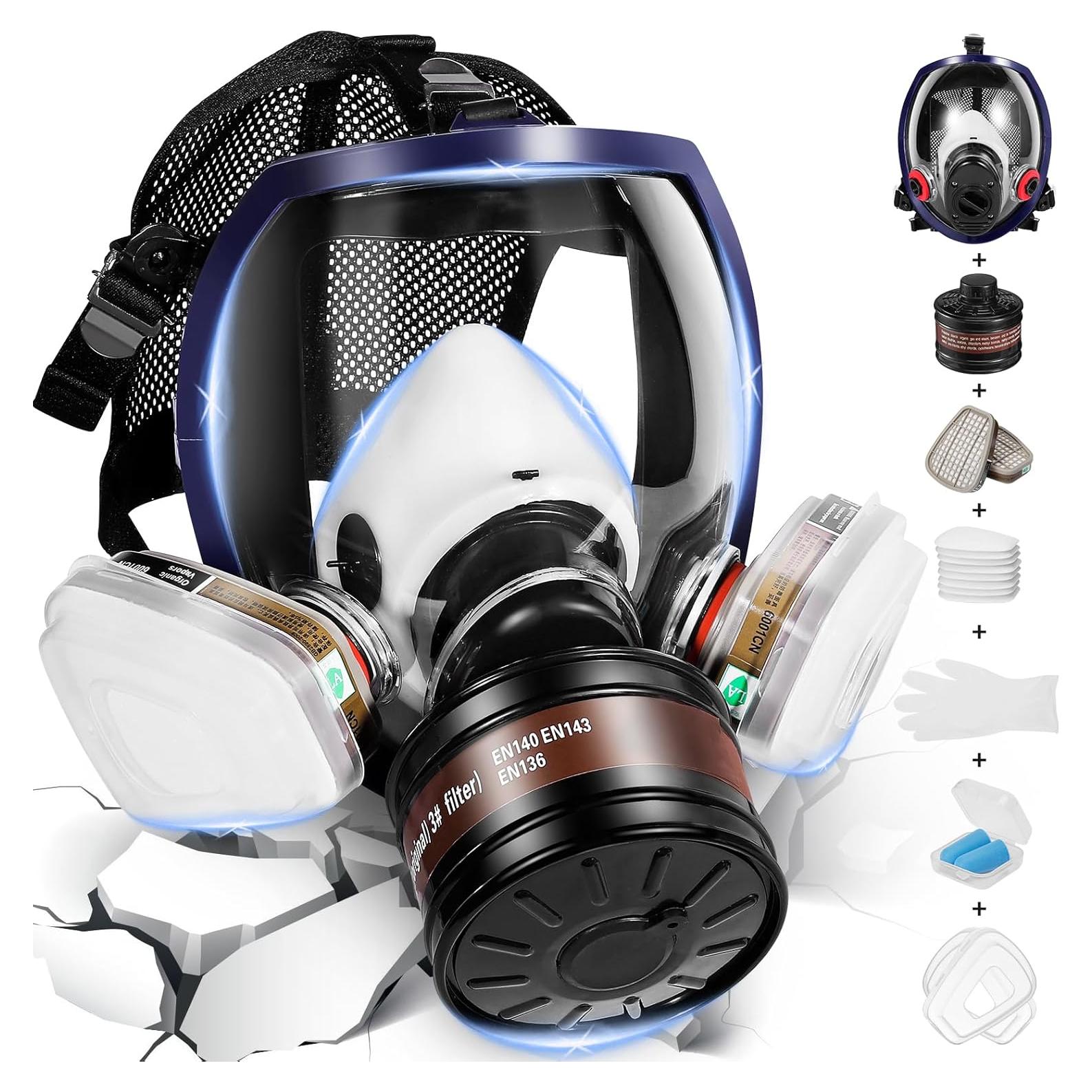 Máscara de Respirador Completa 4008 con Filtro 6001 - Protección Química