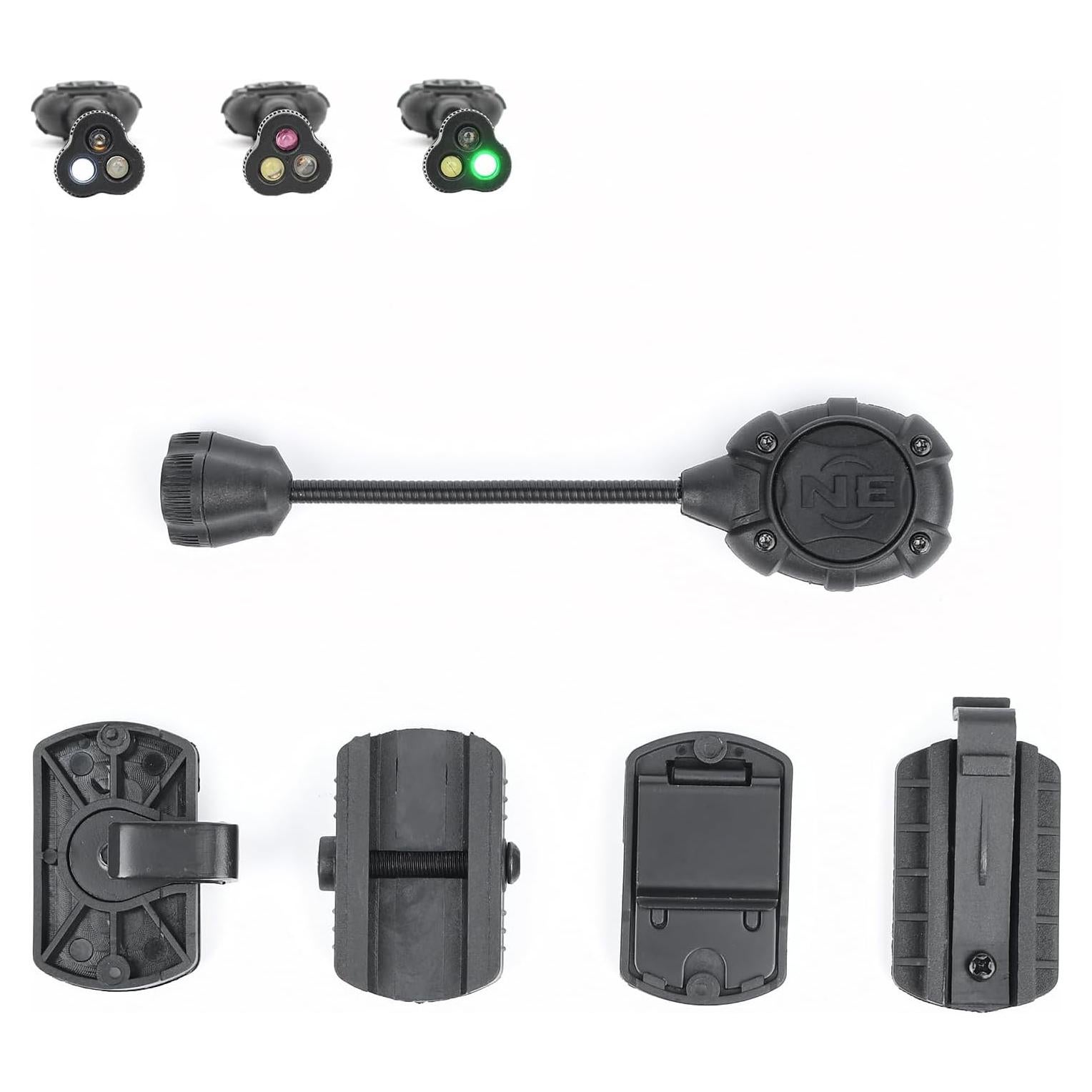 Luz Táctica para Casco NECARL 3 en 1 LED IR Verde Blanco