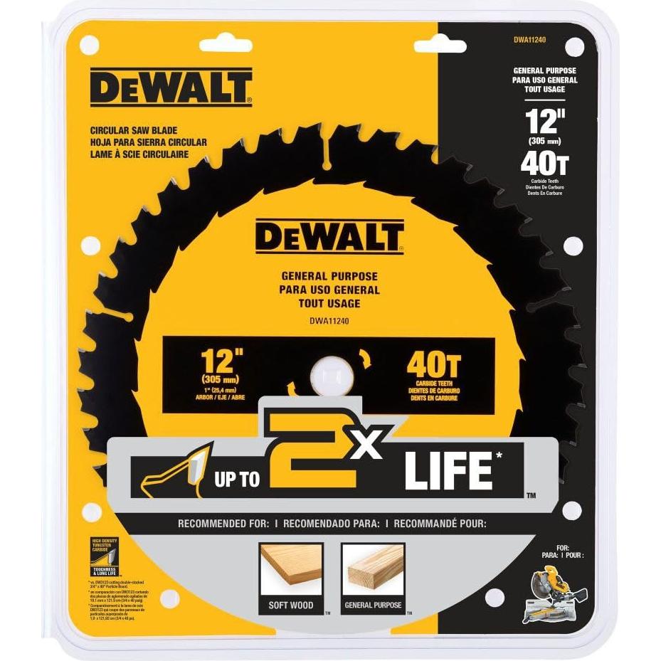 Hoja de sierra circular DEWALT 30.5 cm 40T DWA11240