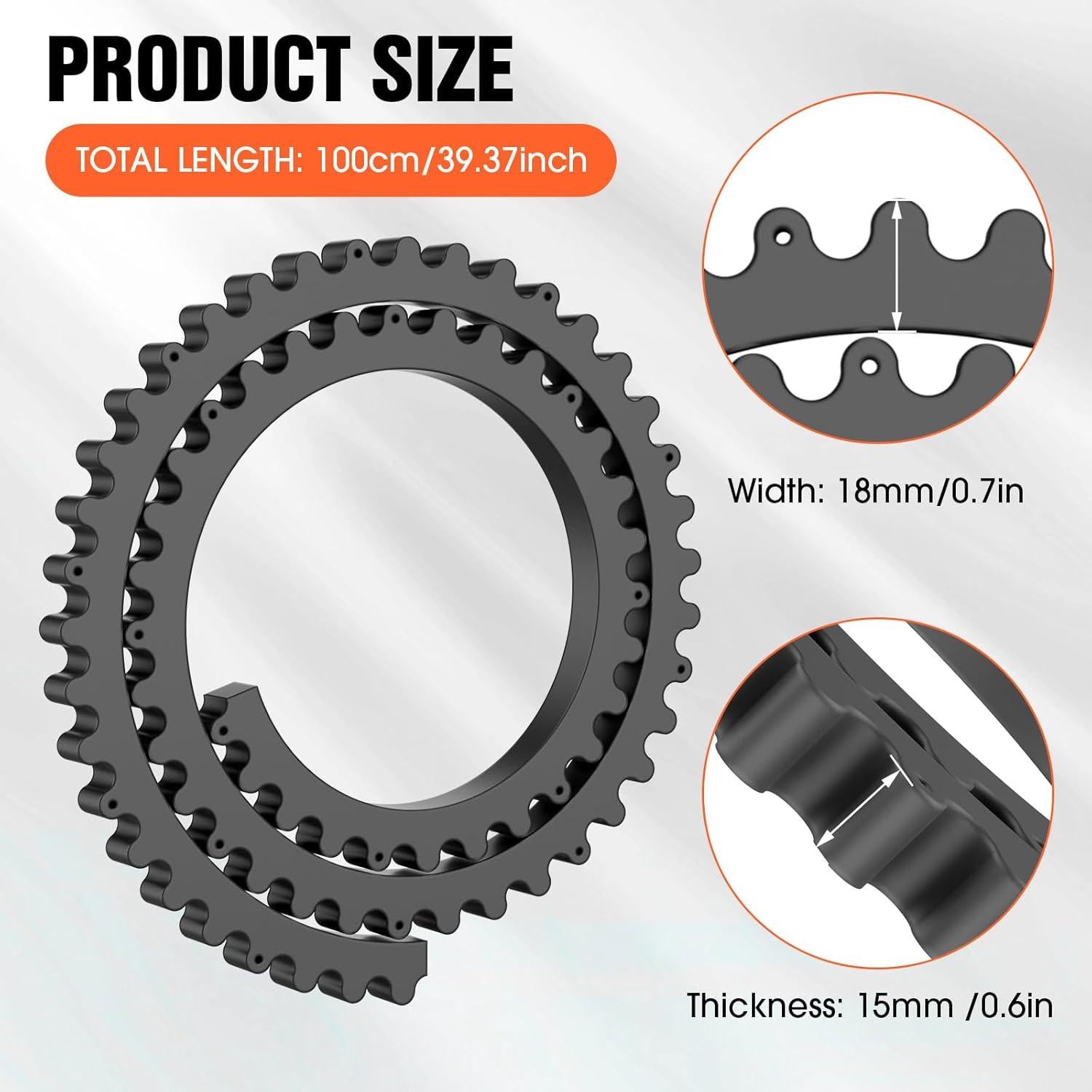 Guía de Router Edge Pisman 100cm Plástico para Fresado Curvas