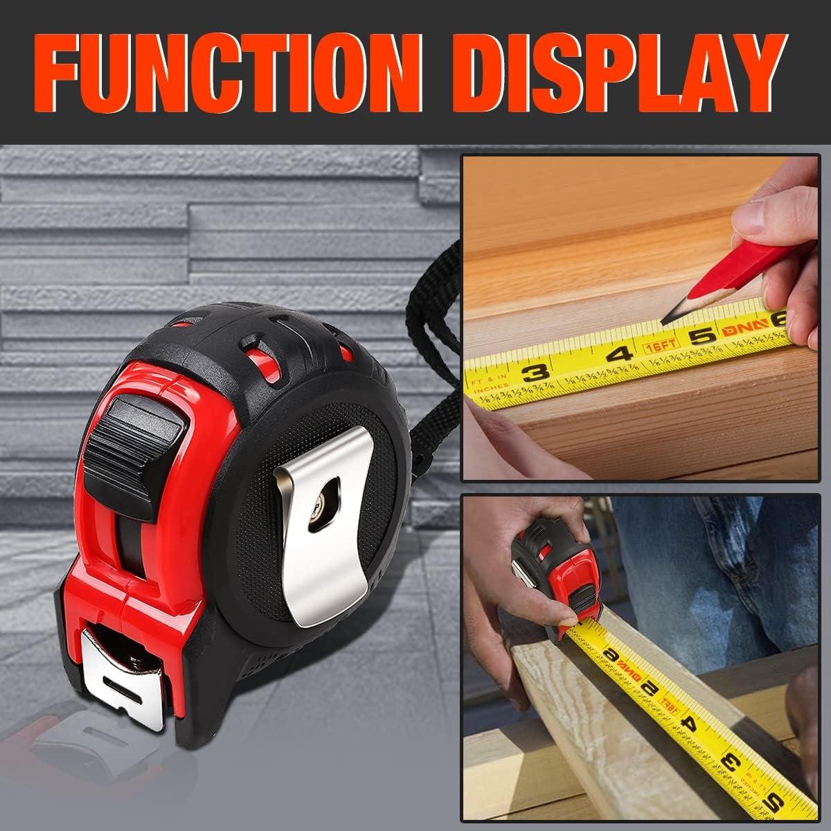 Cinta Métrica de Acero DNA Motoring 4.88 m con Bloqueo