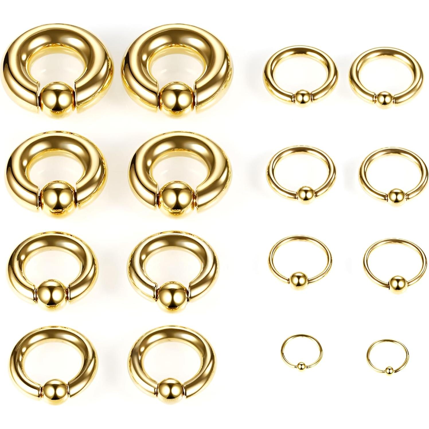 Arete Septum Acero Inoxidable Plata 14mm 2mm Unisex