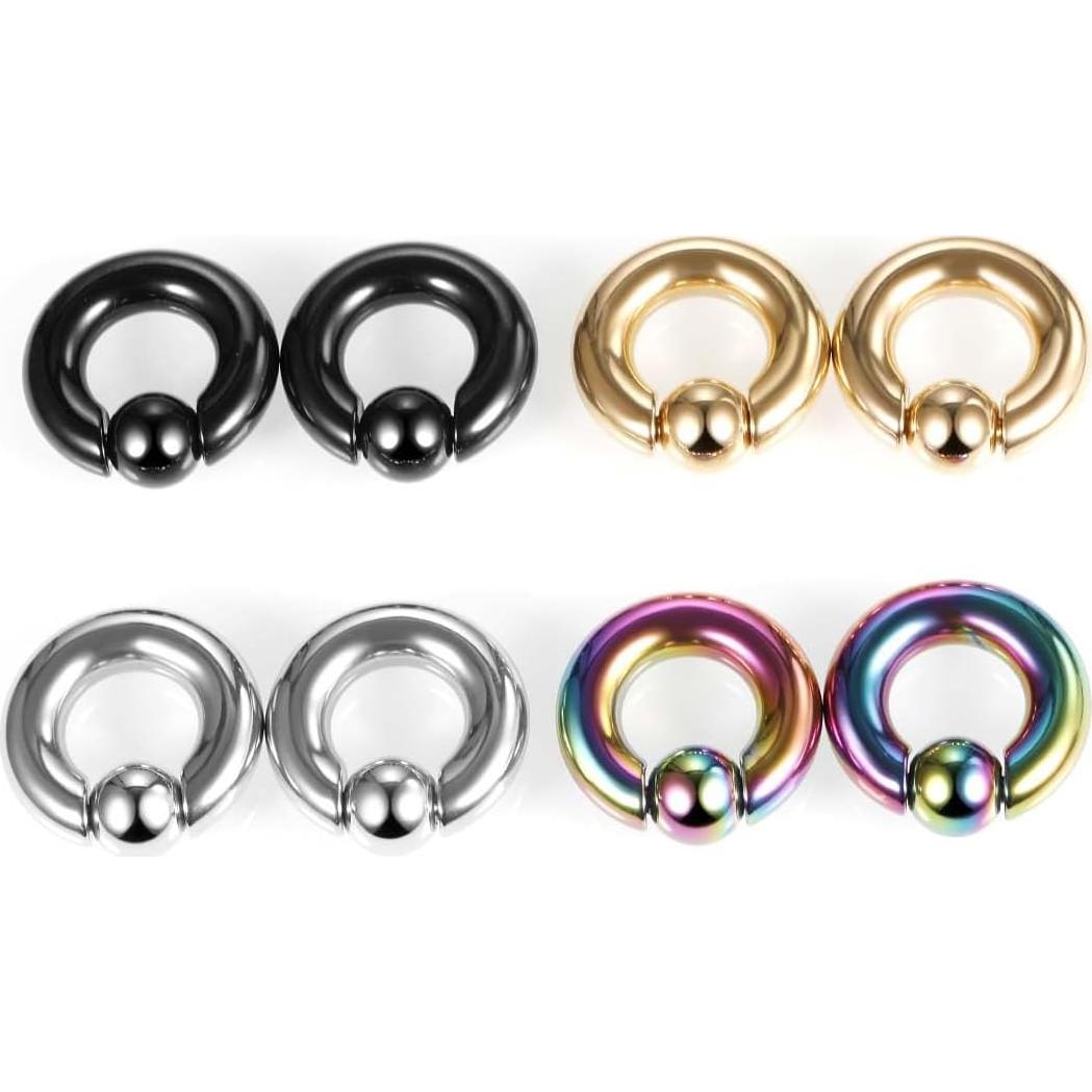 Arete Septum Acero Inoxidable Plata 14mm 2mm Unisex