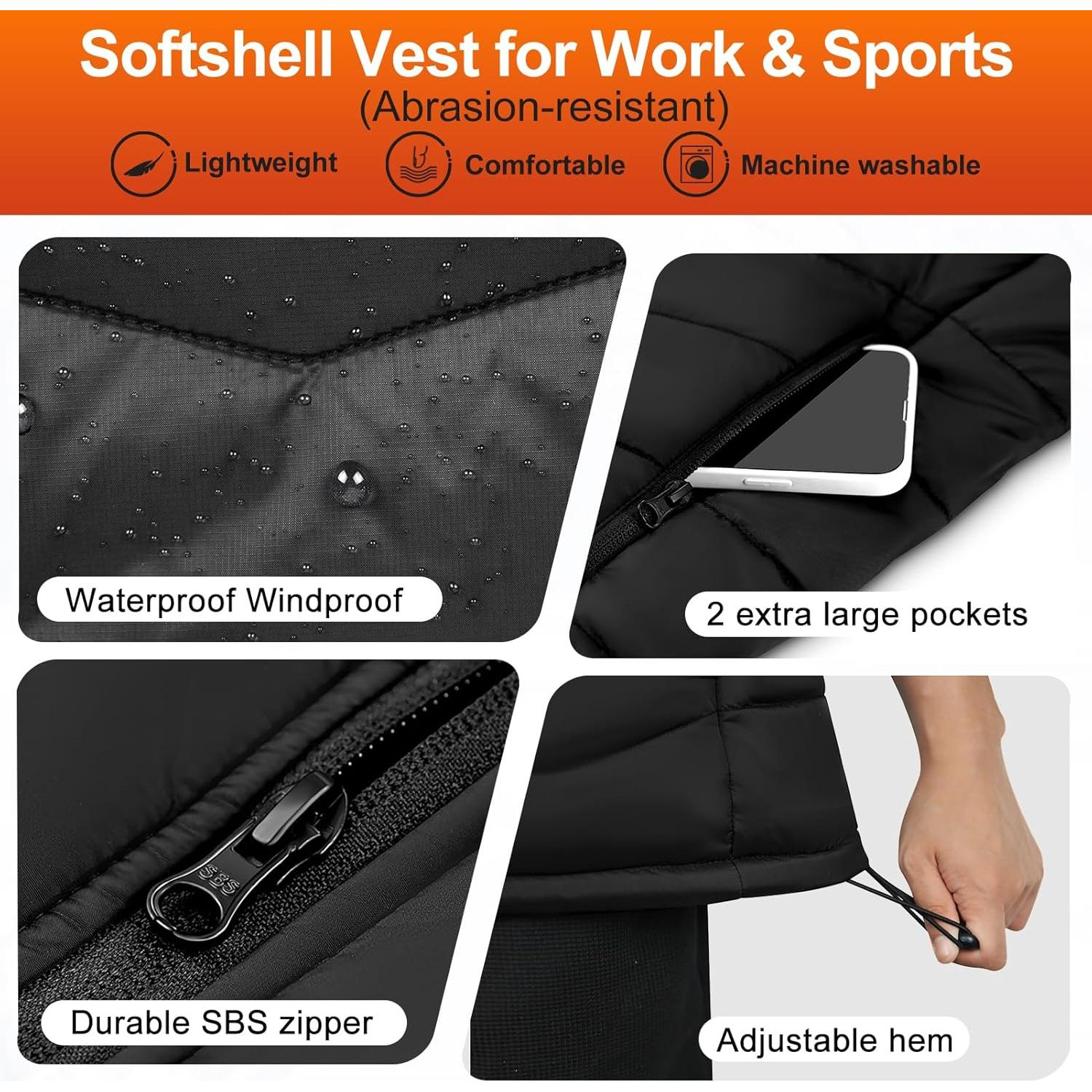 Chaleco Térmico Eléctrico Mujer NuanRong Controlador 3 Niveles