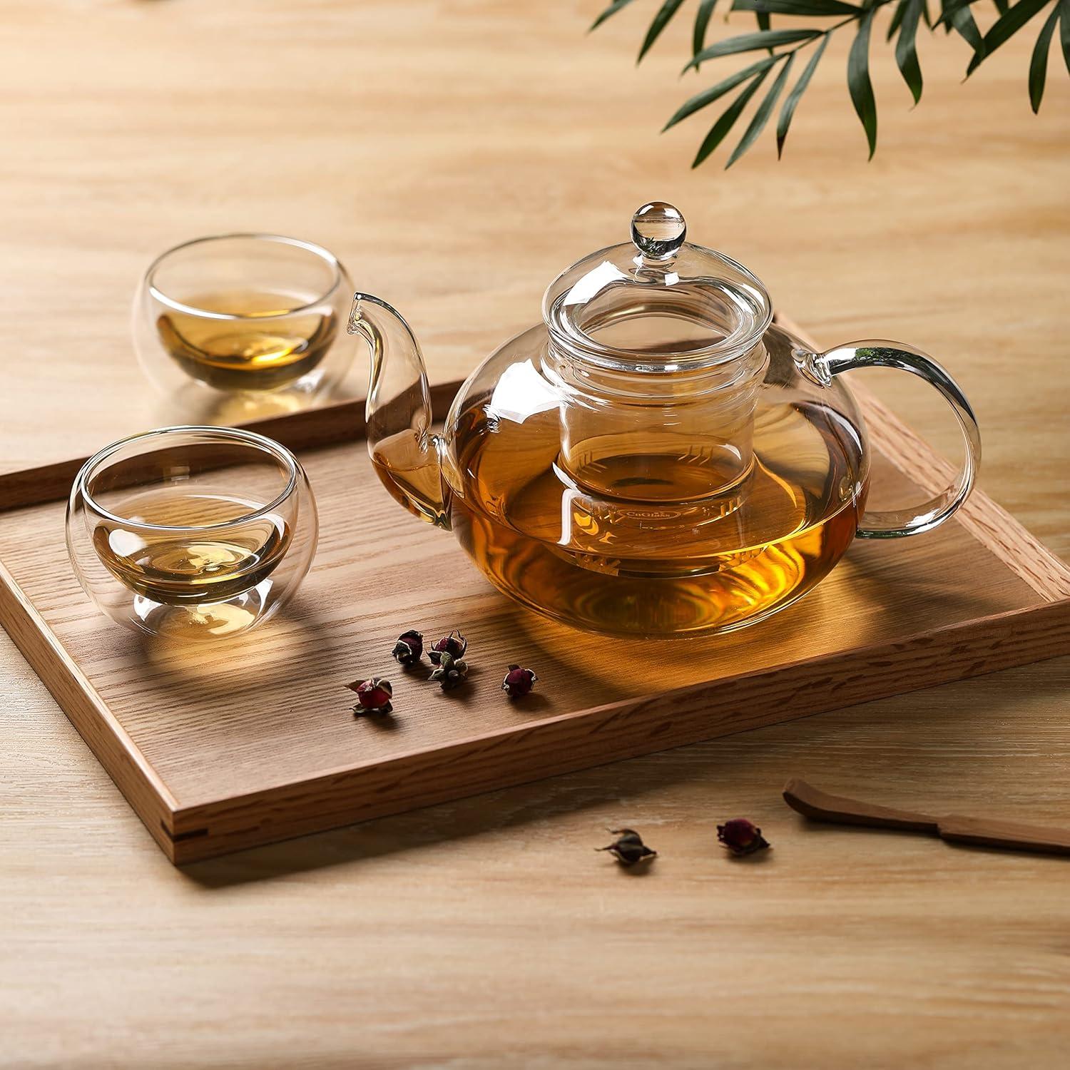 Tetera de vidrio CNGLASS 600 ml con infusor removible