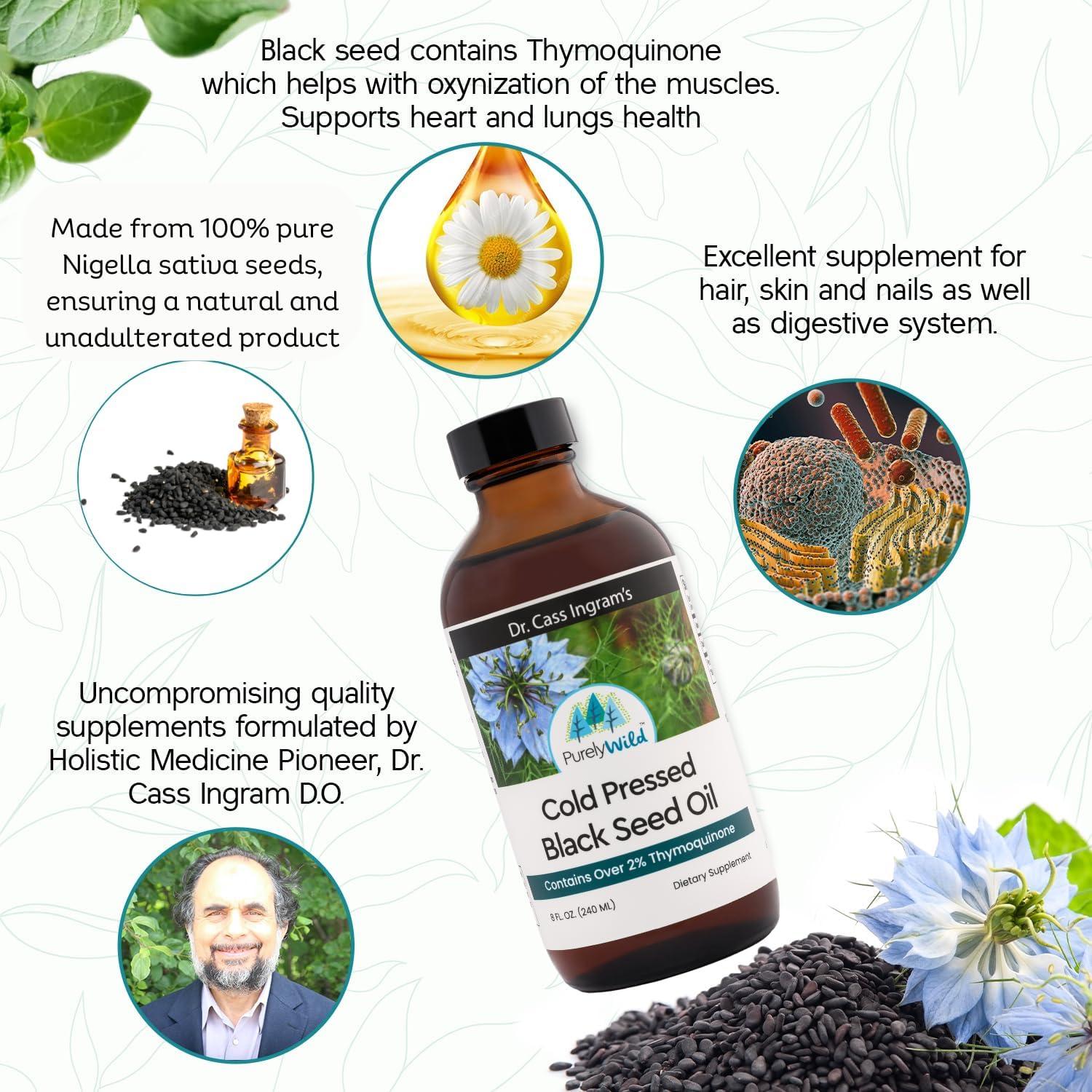 Aceite de Semilla Negra Purely Wild 236.6 ml - Suplemento Inmunológico