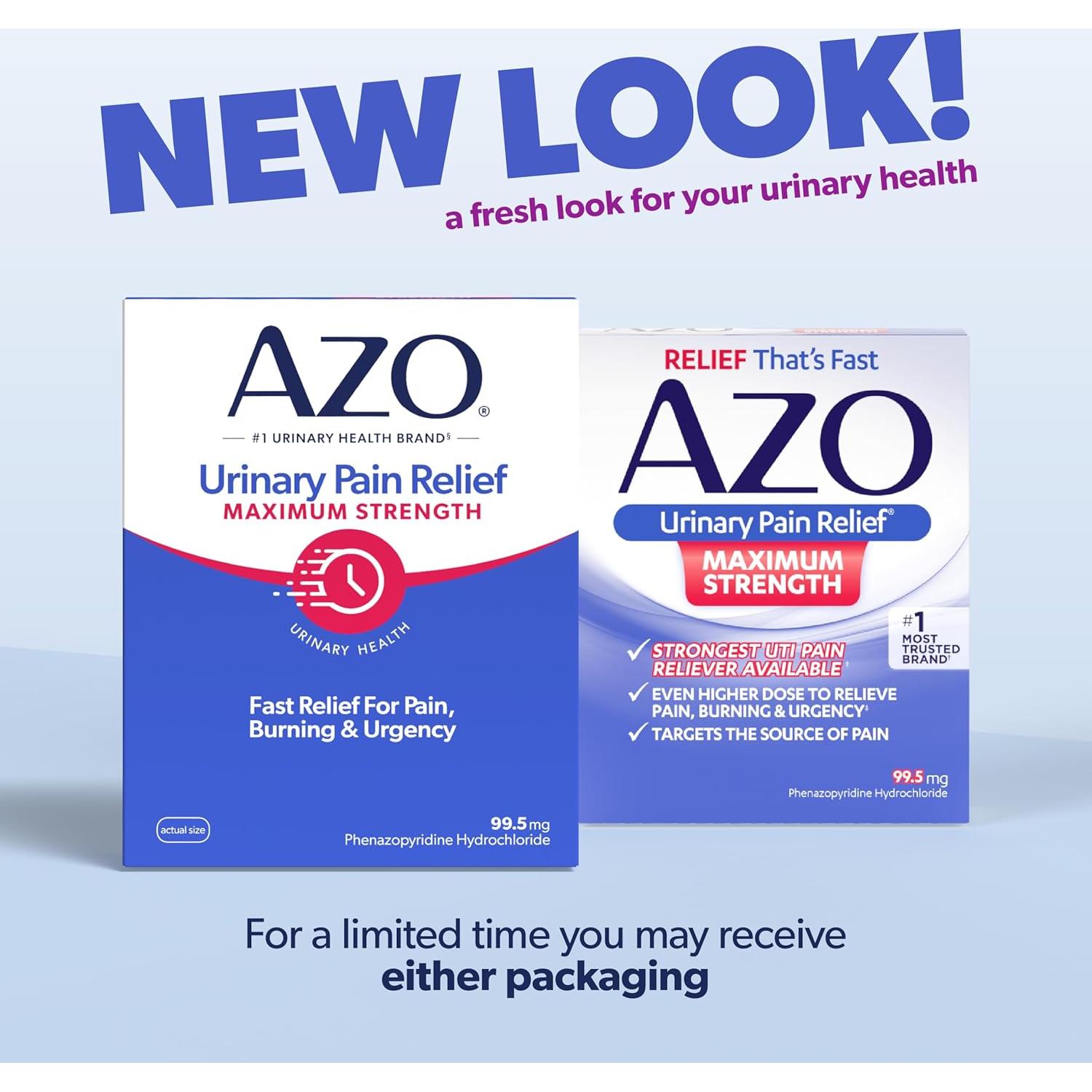 AZO Alivio del Dolor Urinario Máxima Fuerza 24 Tabletas