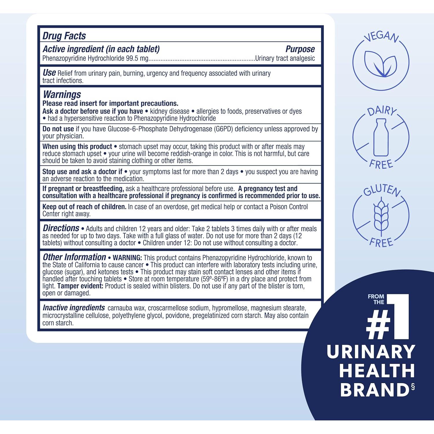 AZO Alivio del Dolor Urinario Máxima Fuerza 24 Tabletas