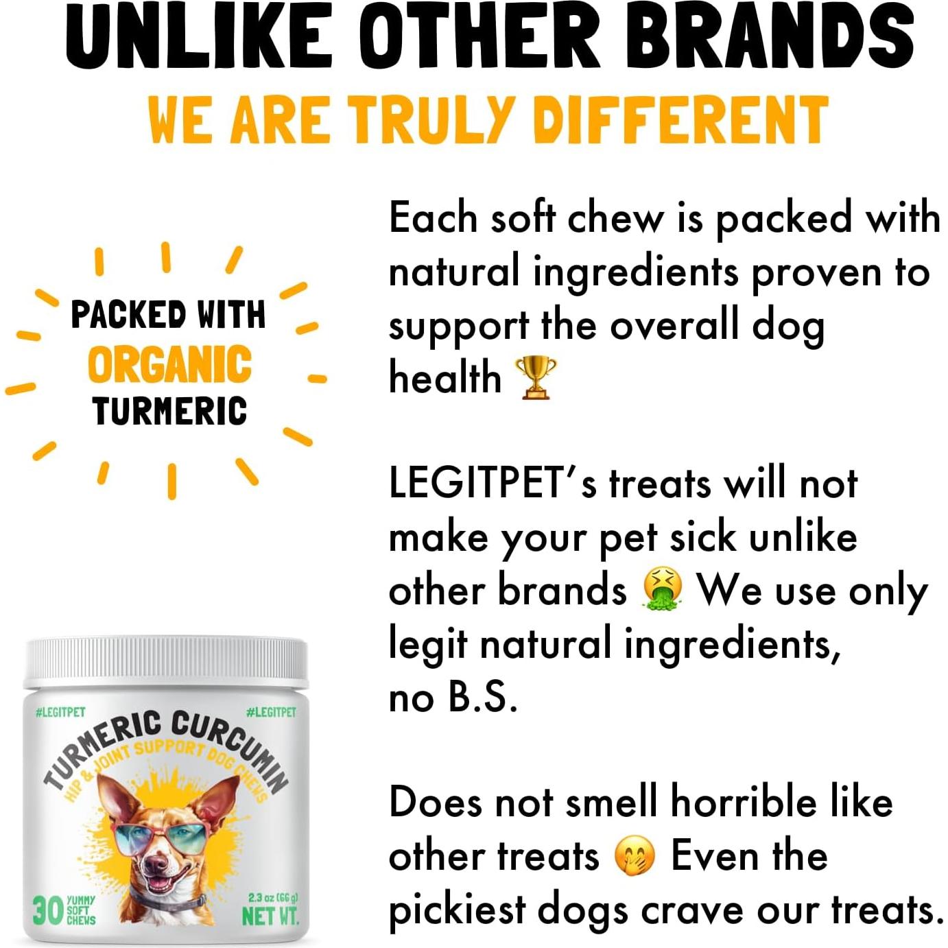 Suplemento de Cúrcuma LEGITPET para Perros - 30 Masticables
