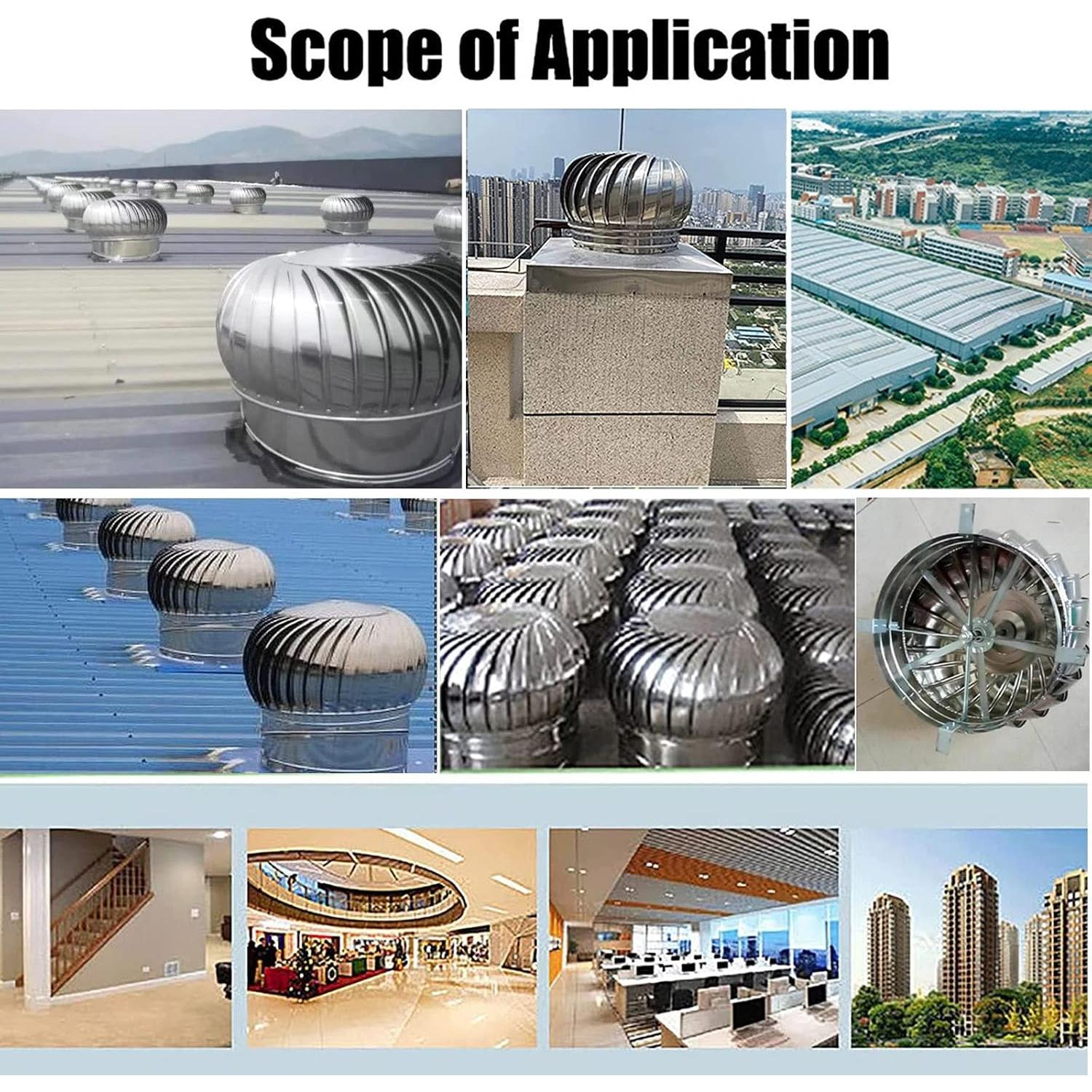 Turbina de Viento de Acero Inoxidable 110mm DUYULIANG