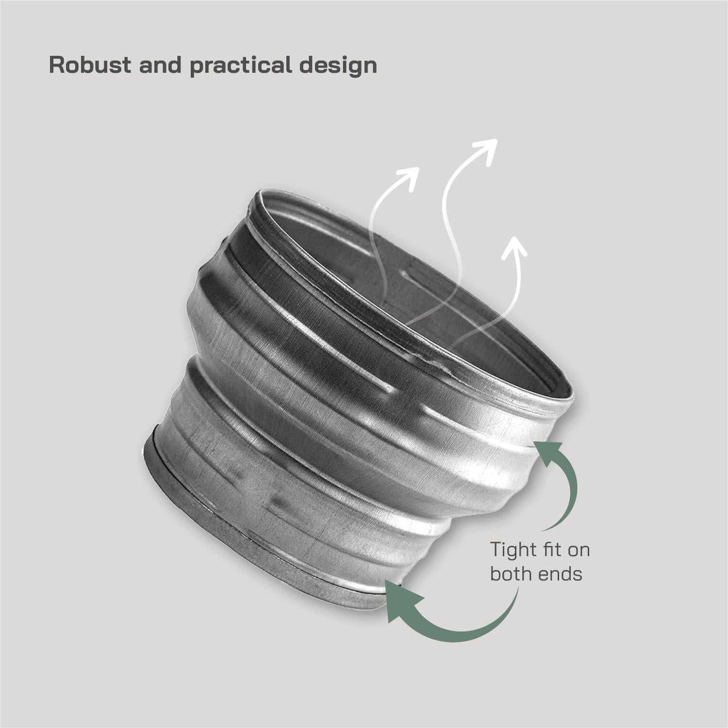 Adaptador reductor de conducto 100 a 80 mm Vent Systems