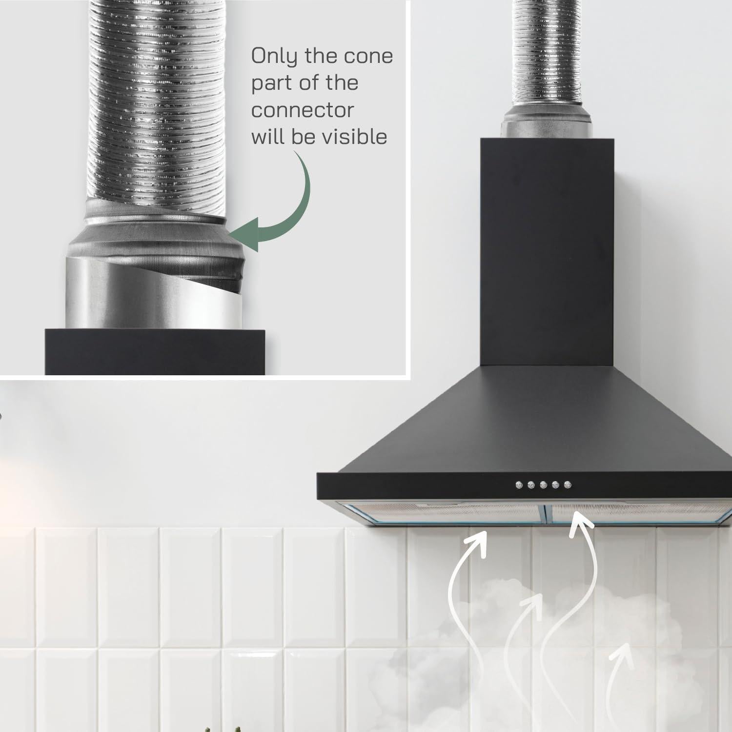 Adaptador reductor de conducto 100 a 80 mm Vent Systems