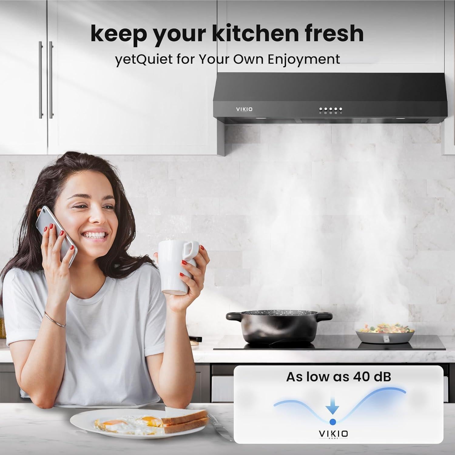 Campana Extractora de Gabinete VIKIO HOME 30" Doble Motor 580 CFM