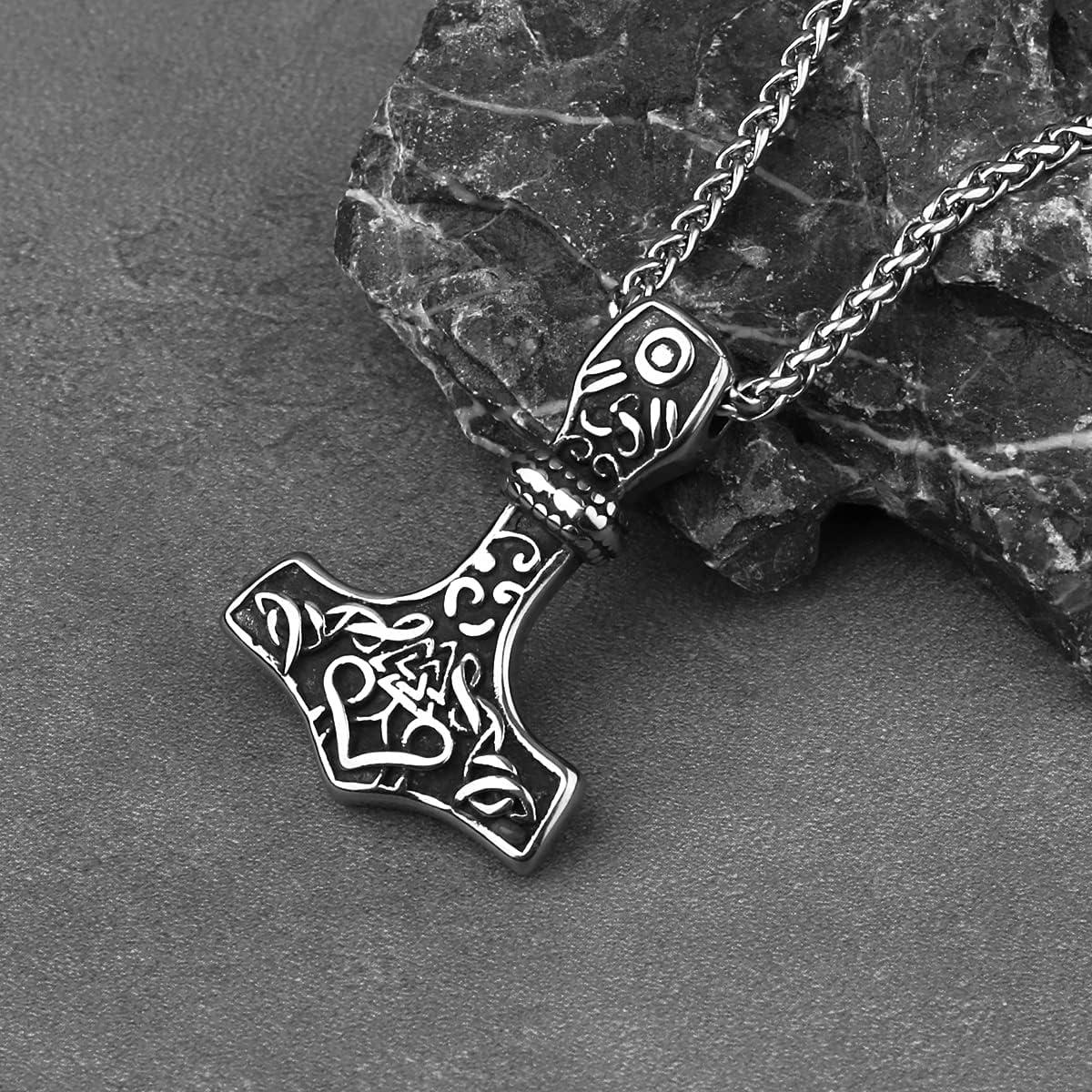 Collar Martillo Vikingo Thor Acero Inoxidable 60 cm