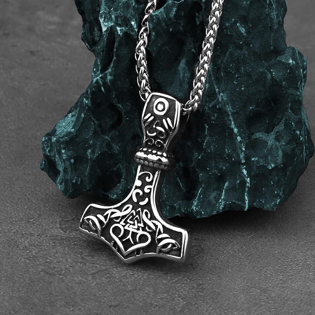 Collar Martillo Vikingo Thor Acero Inoxidable 60 cm