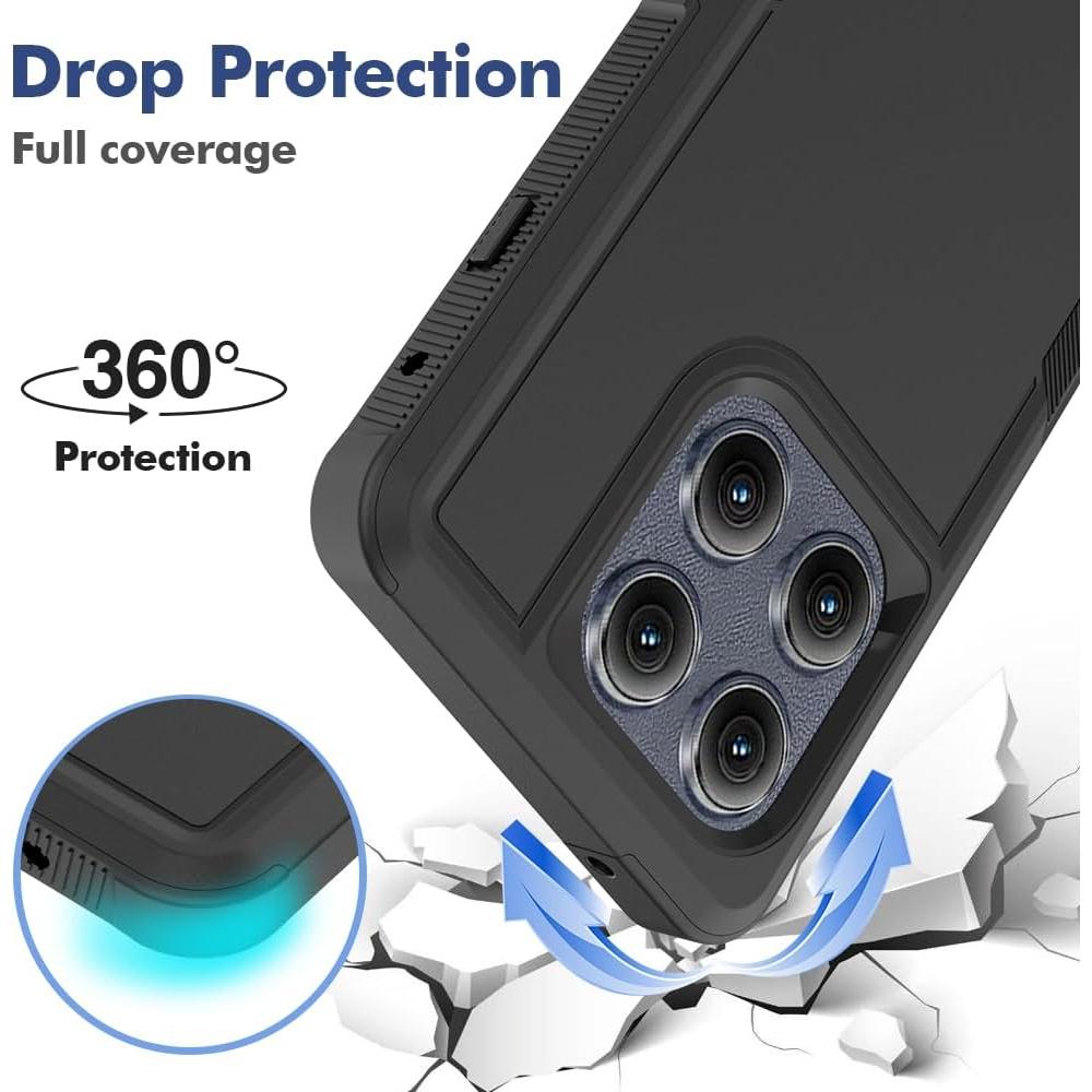 Funda Protectora Doble Capa para Motorola Moto Edge 2025 - Negro