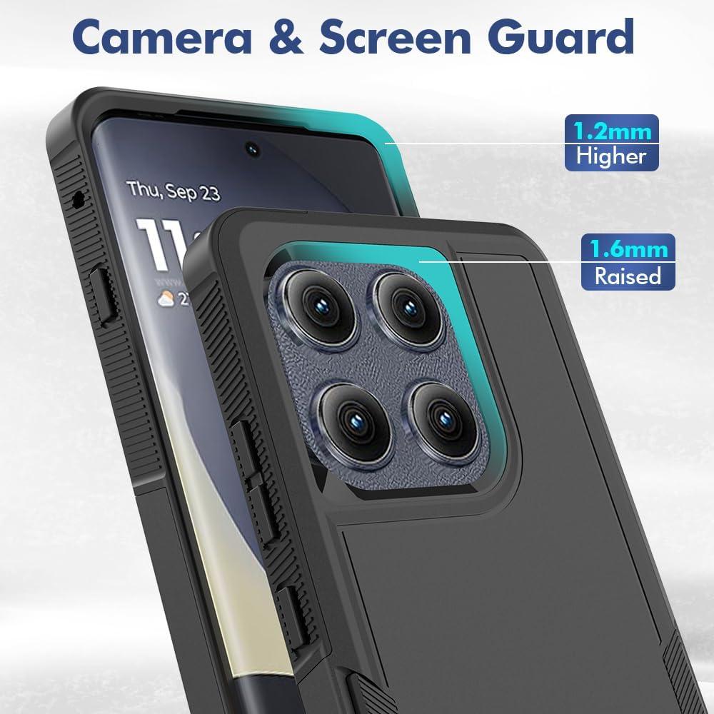 Funda Protectora Doble Capa para Motorola Moto Edge 2025 - Negro